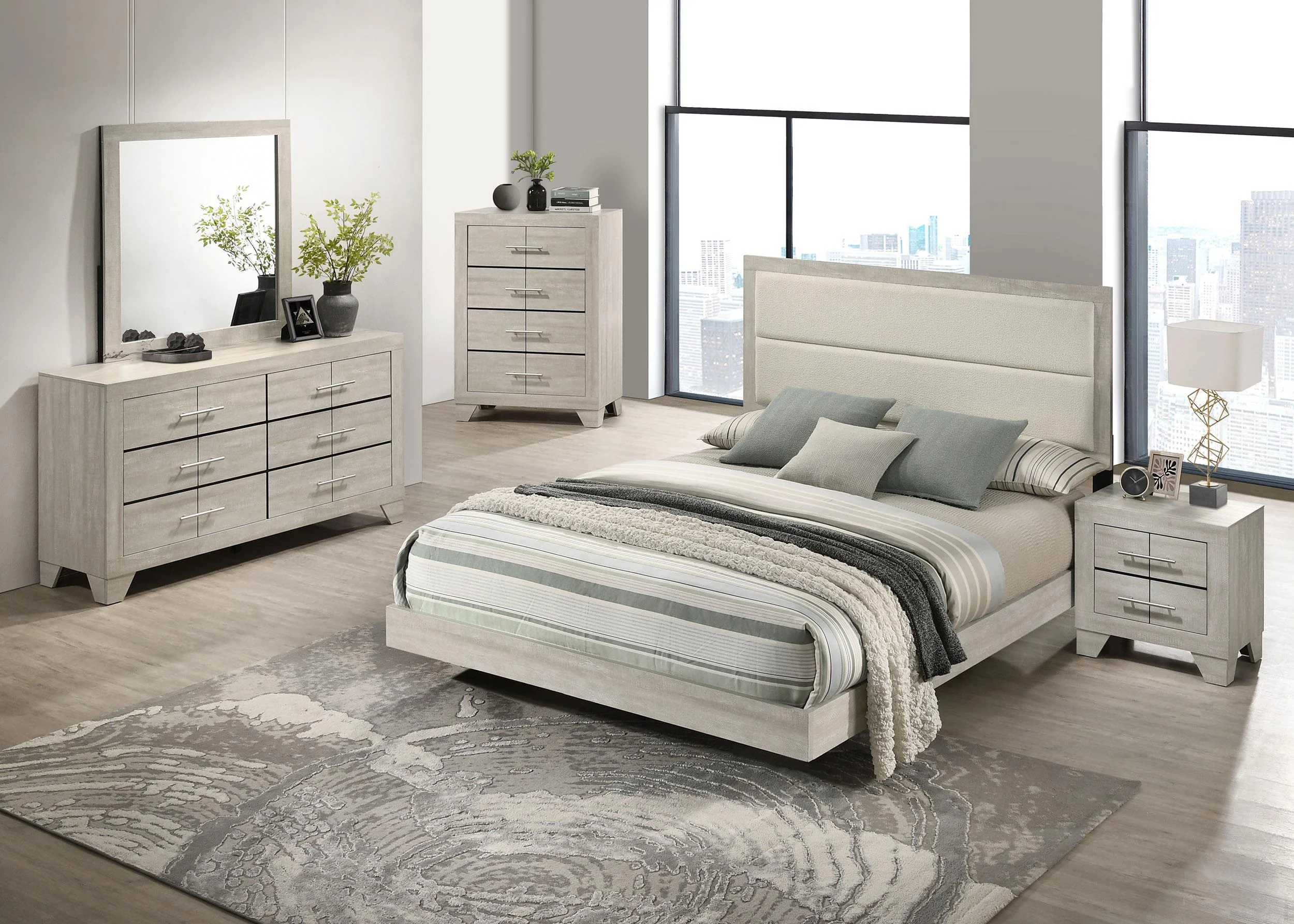 Trenton Rustic Cream 4-drawer Bedroom Chest of Drawers - Image 12