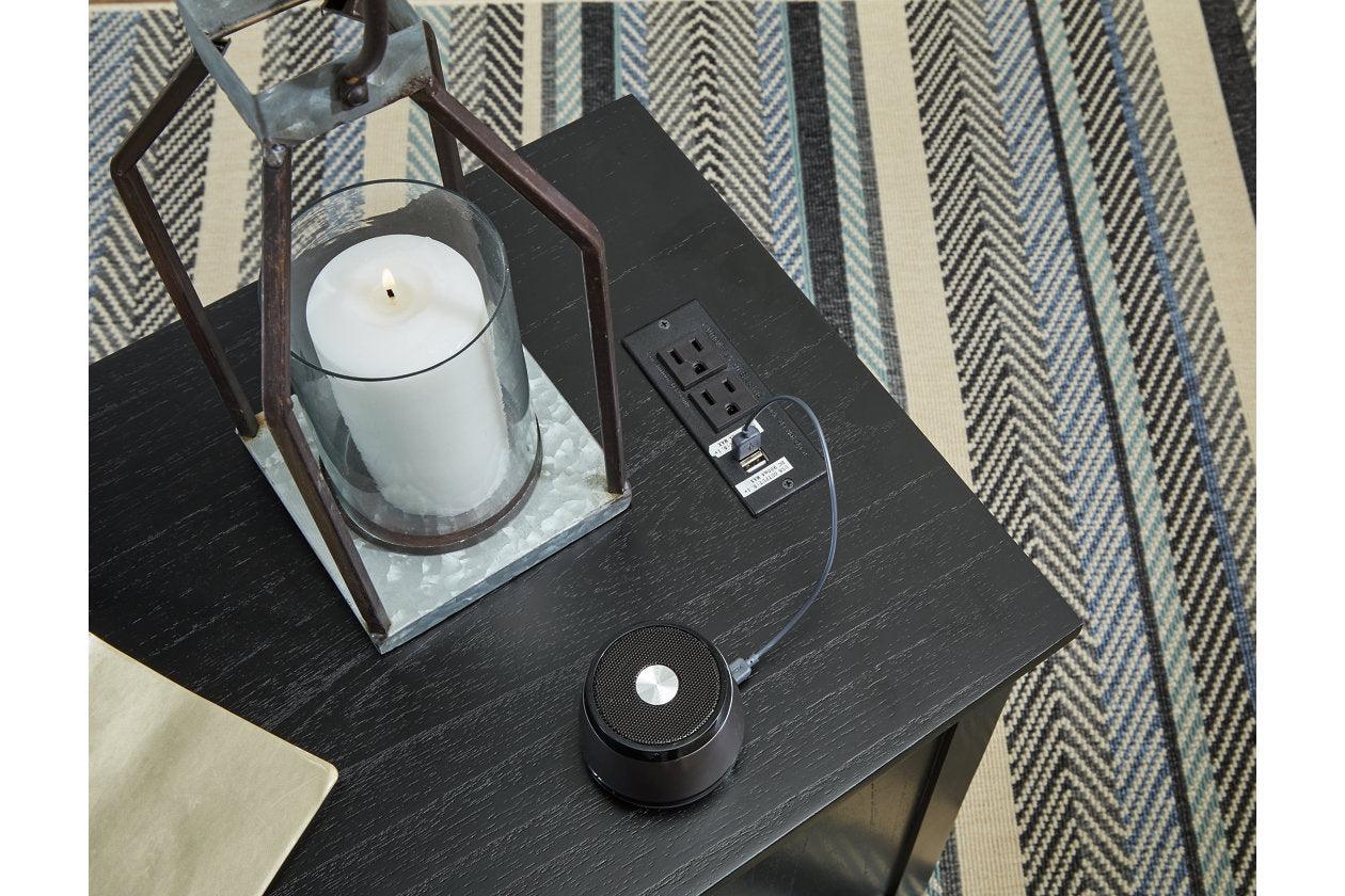 Treytown Black Chairside End Table - Image 8