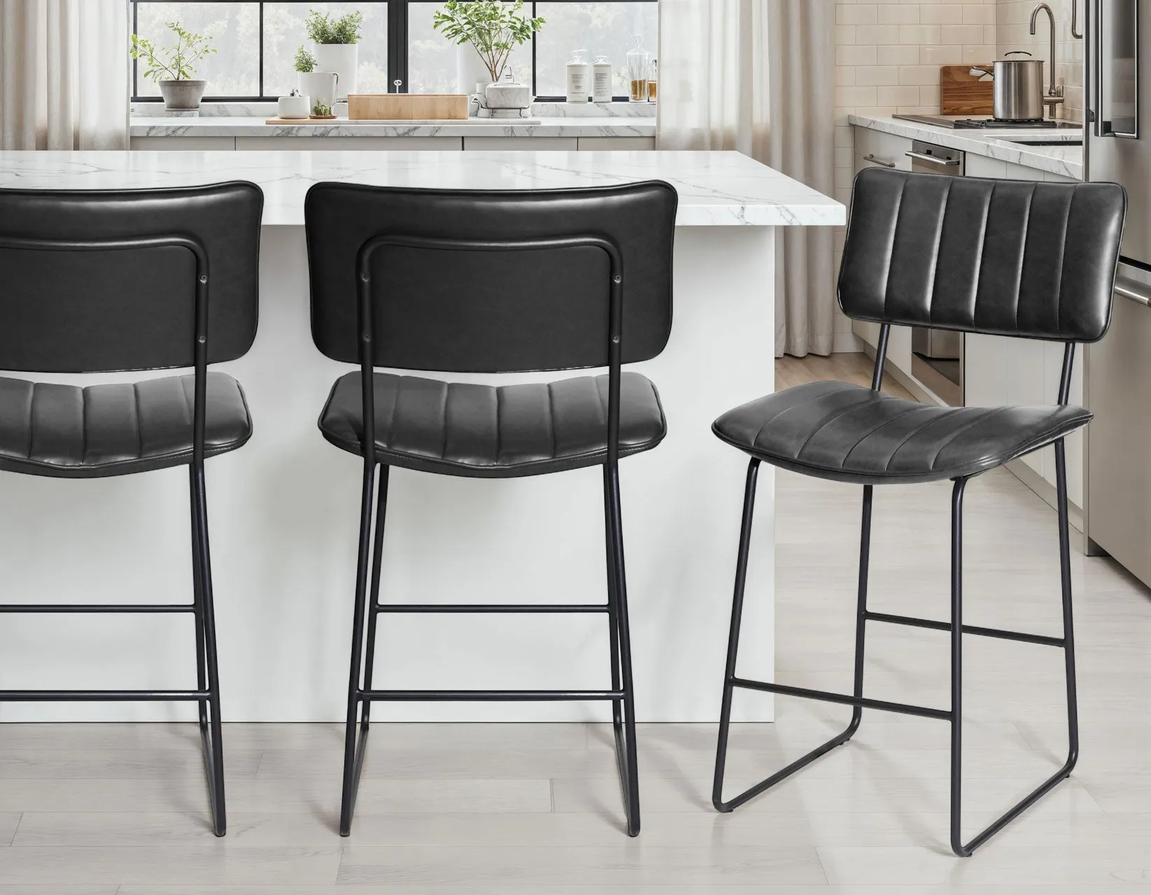 Tribeca Black 24″ Commercial Grade Counter Stool - Image 6