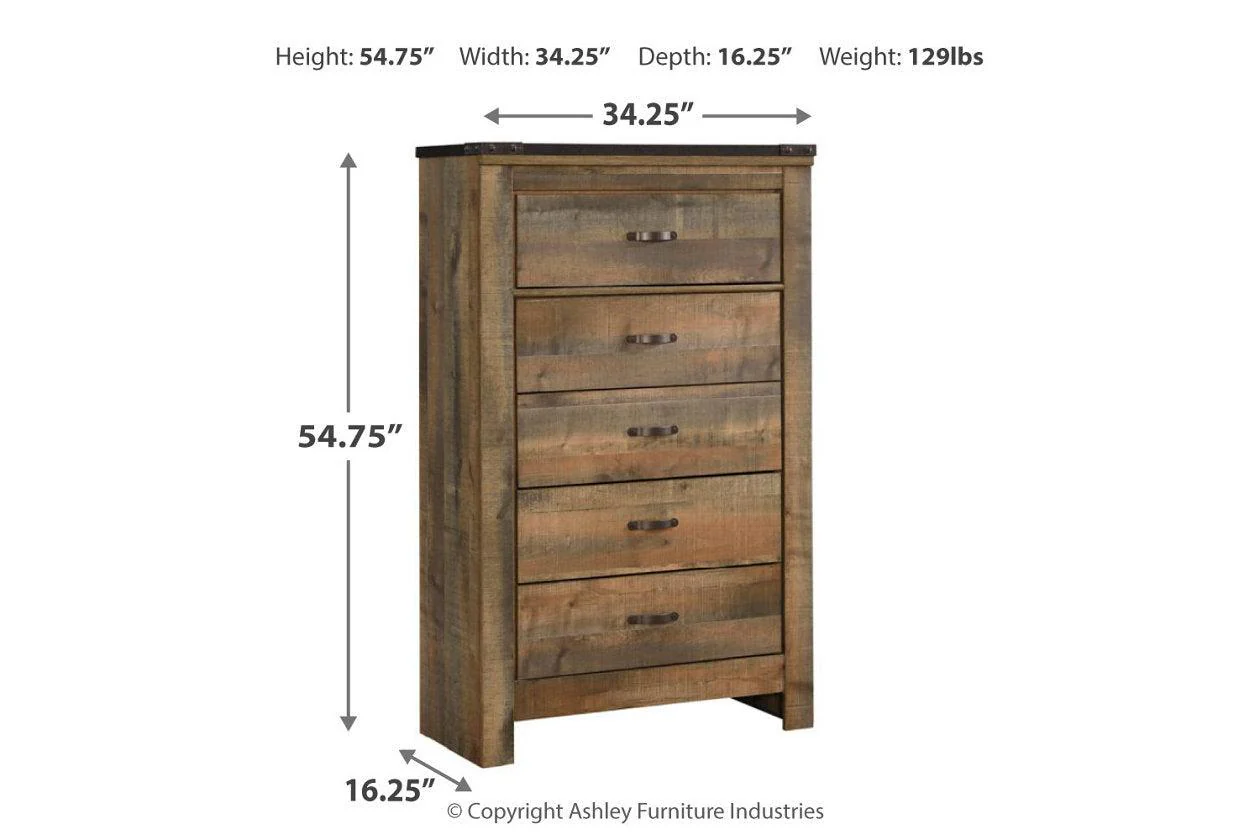 Trinell Brown Chest of Drawers - Image 3