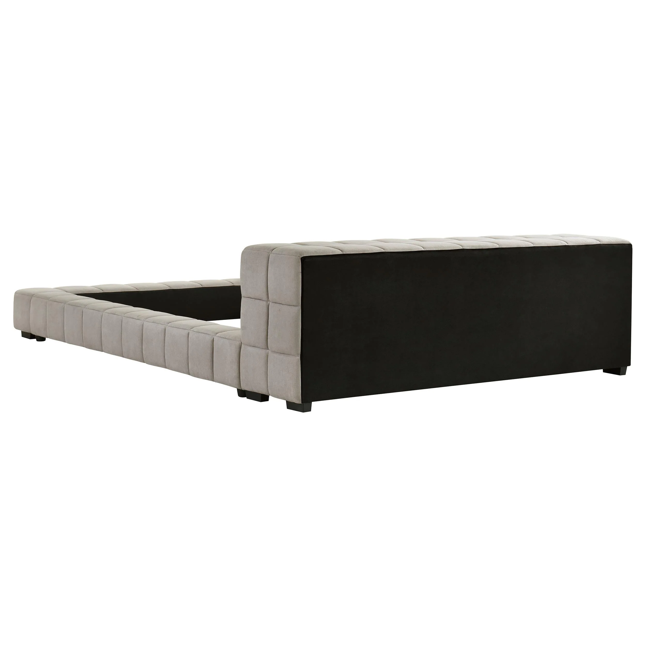 Trinity Light Taupe Upholstered Full Platform Bed - Image 4