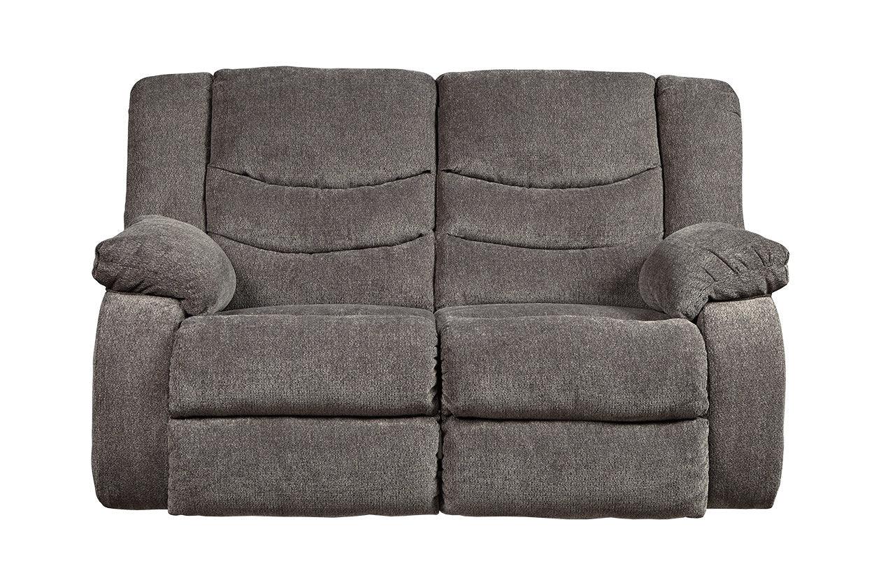 Tulen Gray Manual Reclining Loveseat - Image 2