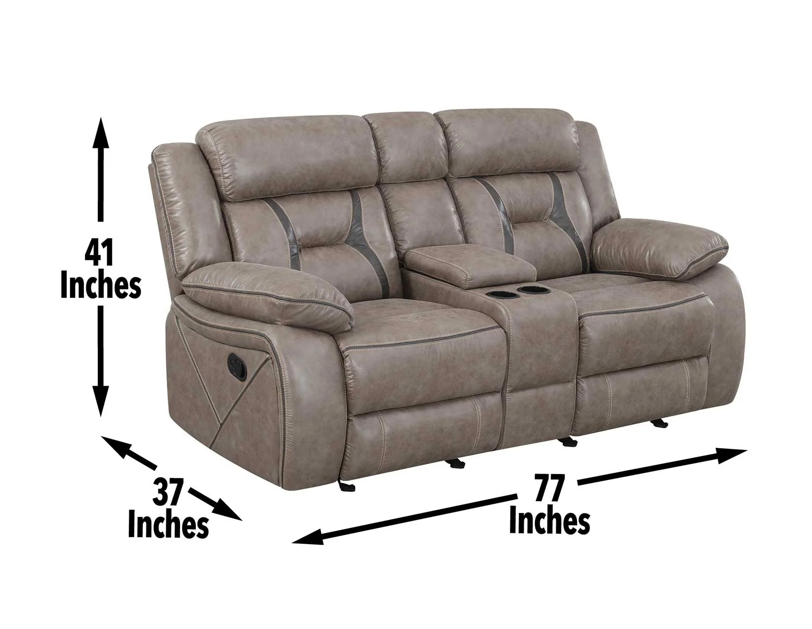Tyson Gray/Dark Gray 3-Piece Manual Reclining Set - Image 31