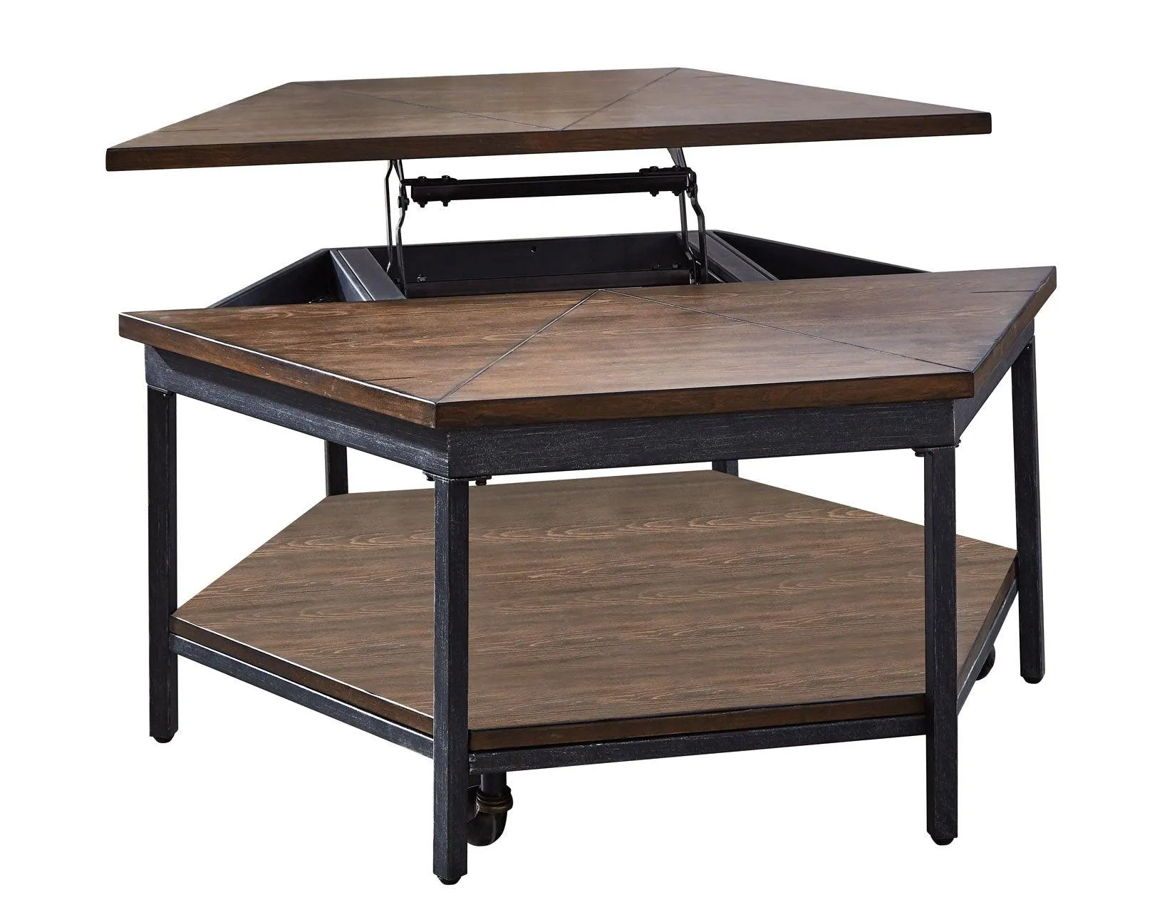 Ultimo Hexagon Lift-Top Cocktail Table w/Casters - Image 3