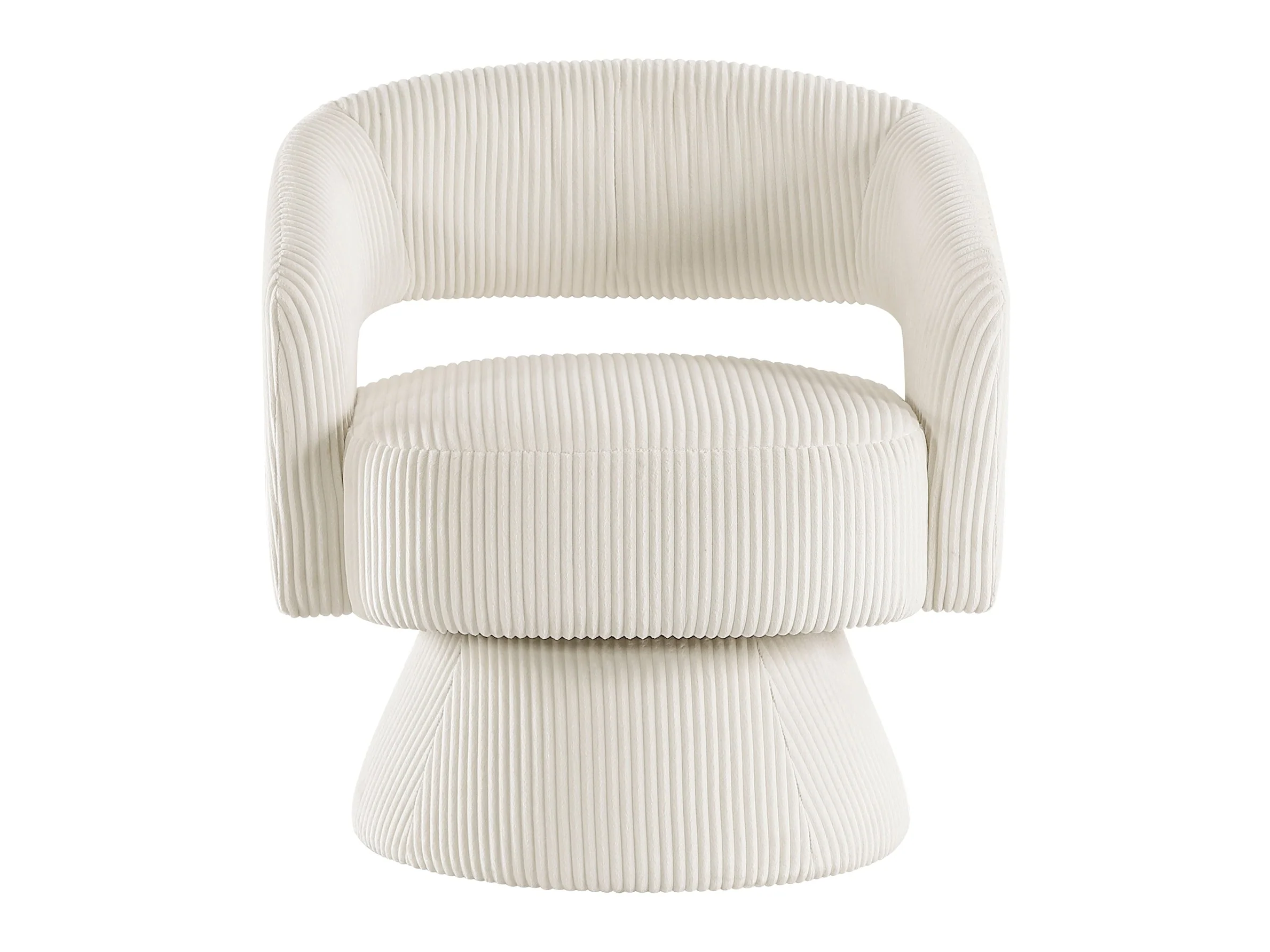 Upton Beige Swivel Accent Chair