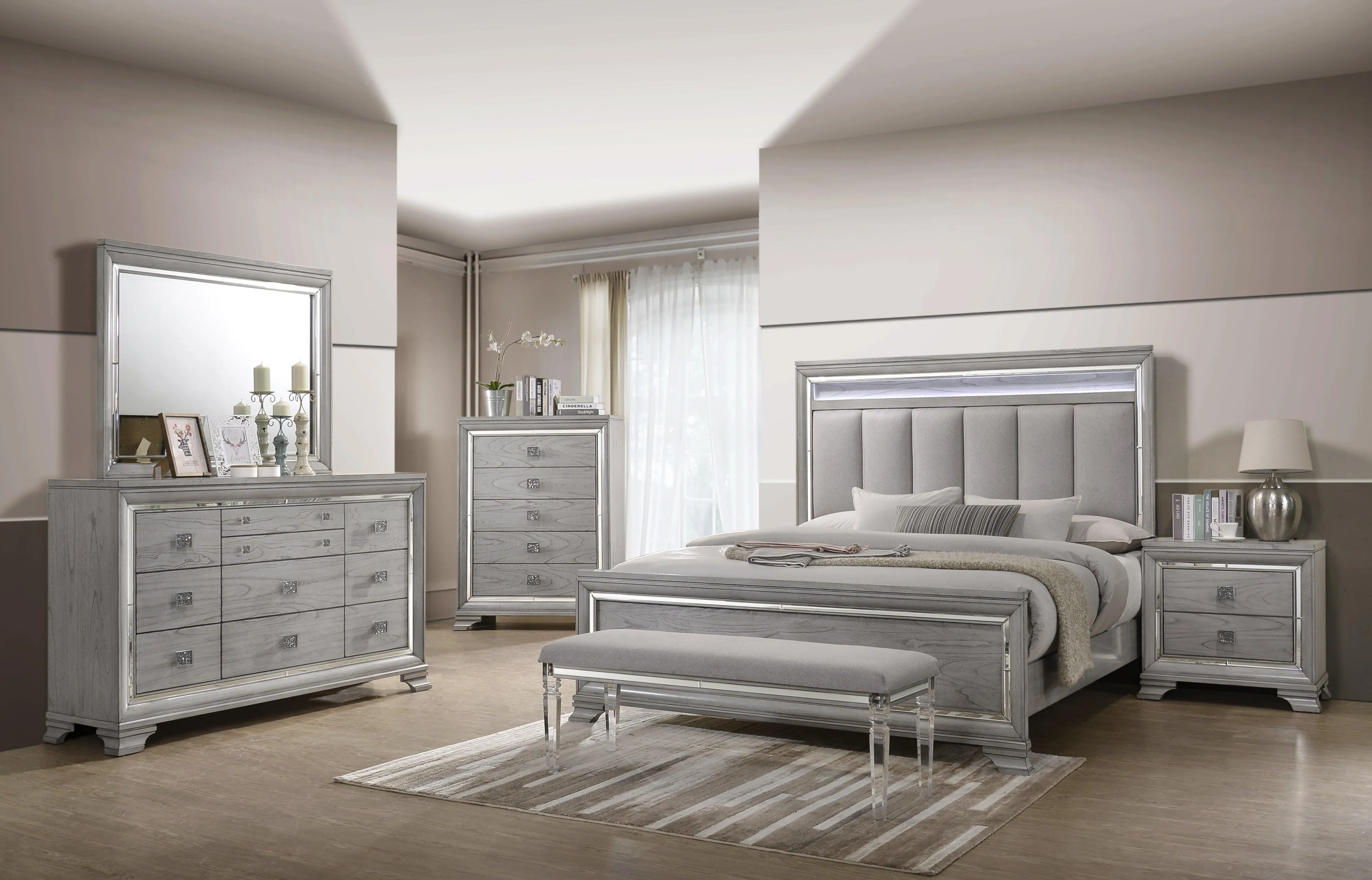 Vail Gray Nightstand - Image 2