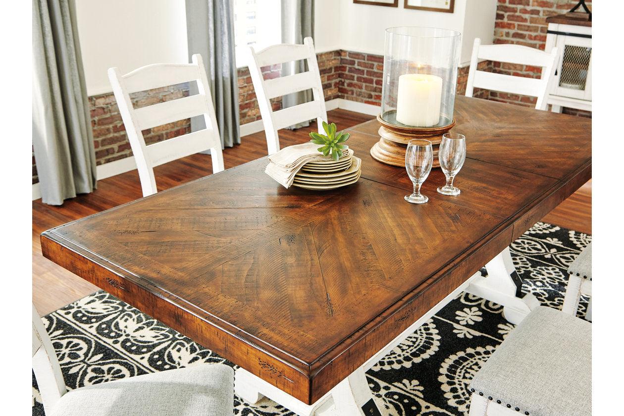Valebeck White/Brown Dining Table - Image 3