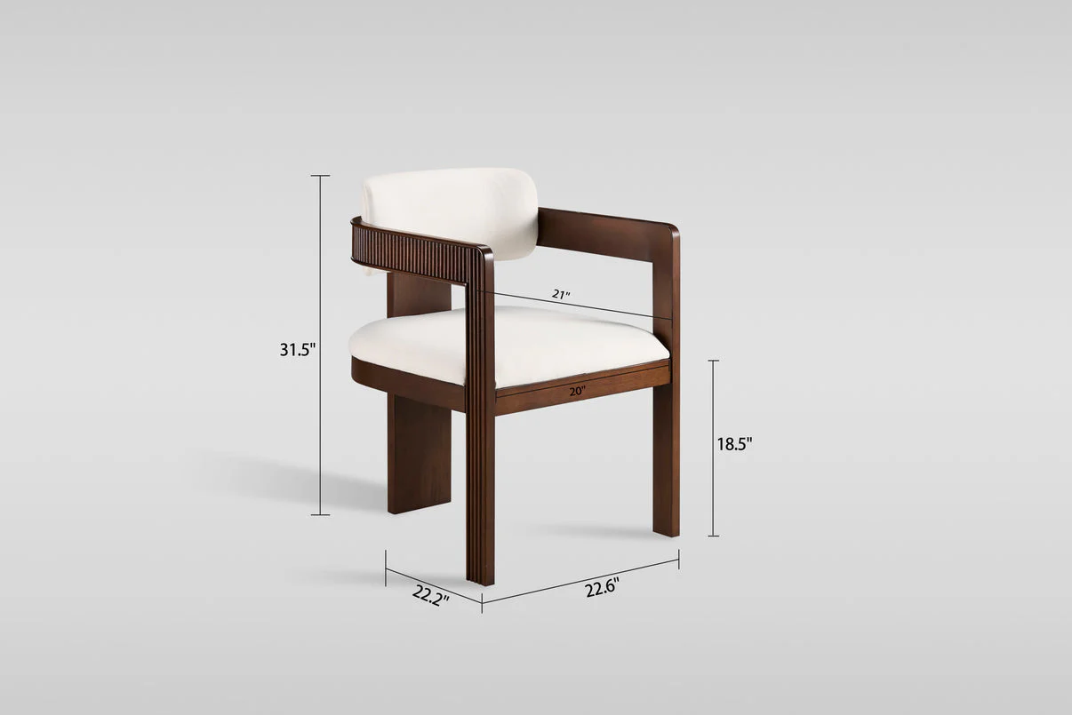 Valente (White/Walnut) Dining Room Set - Image 6