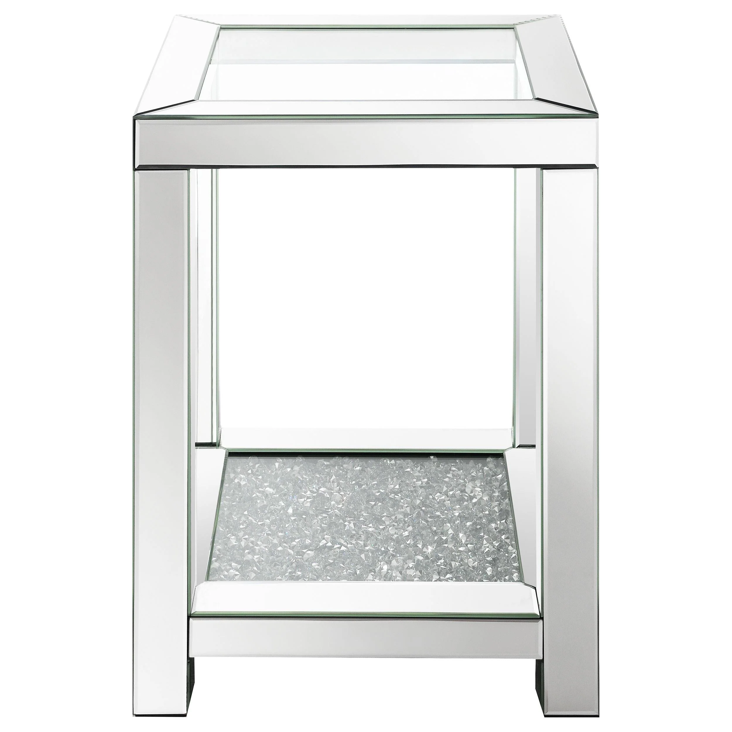 Valentina Silver 2-Piece Mirrored Coffee and End Table Set - Image 6