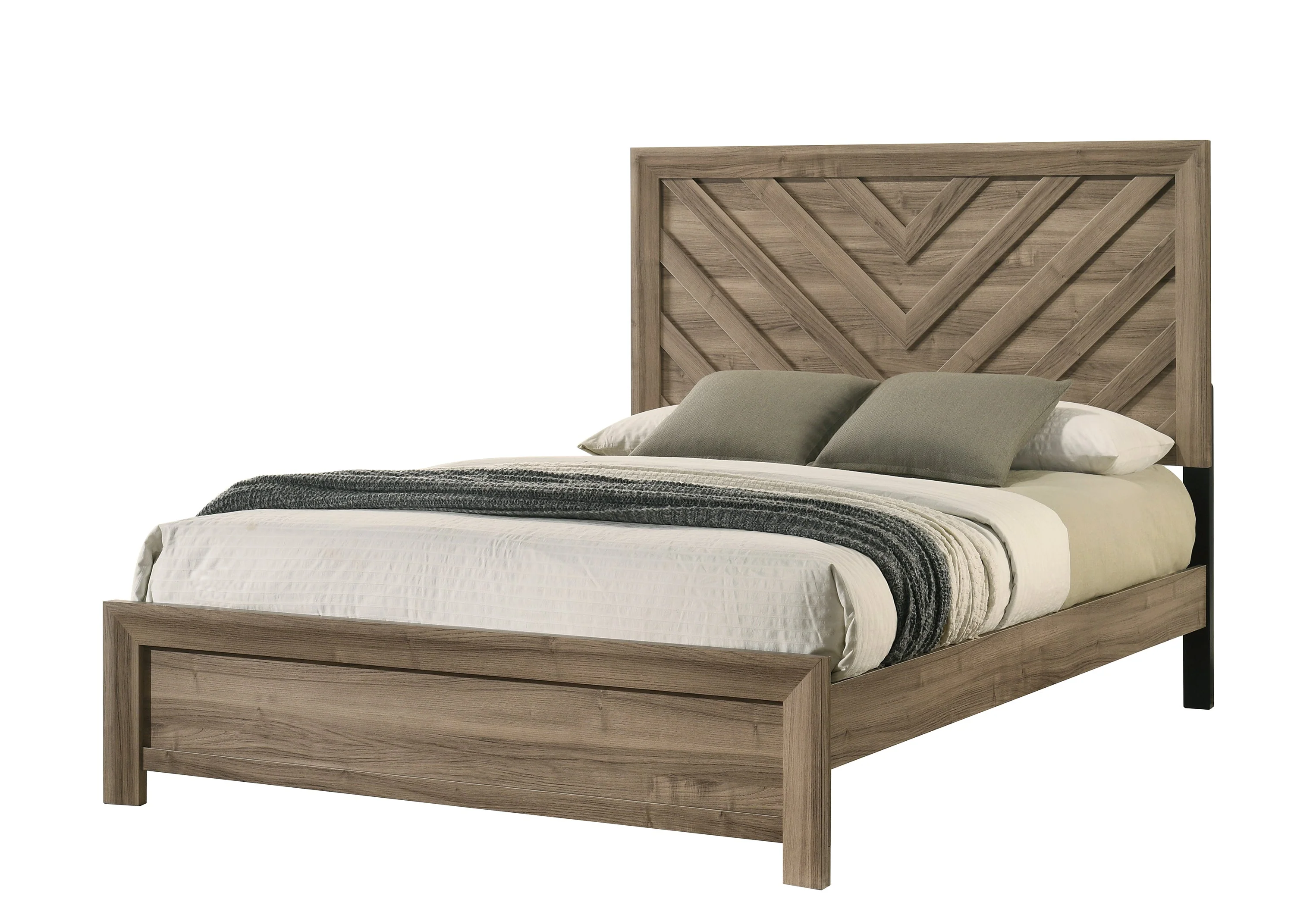 Valor Light Brown Queen Panel Bed
