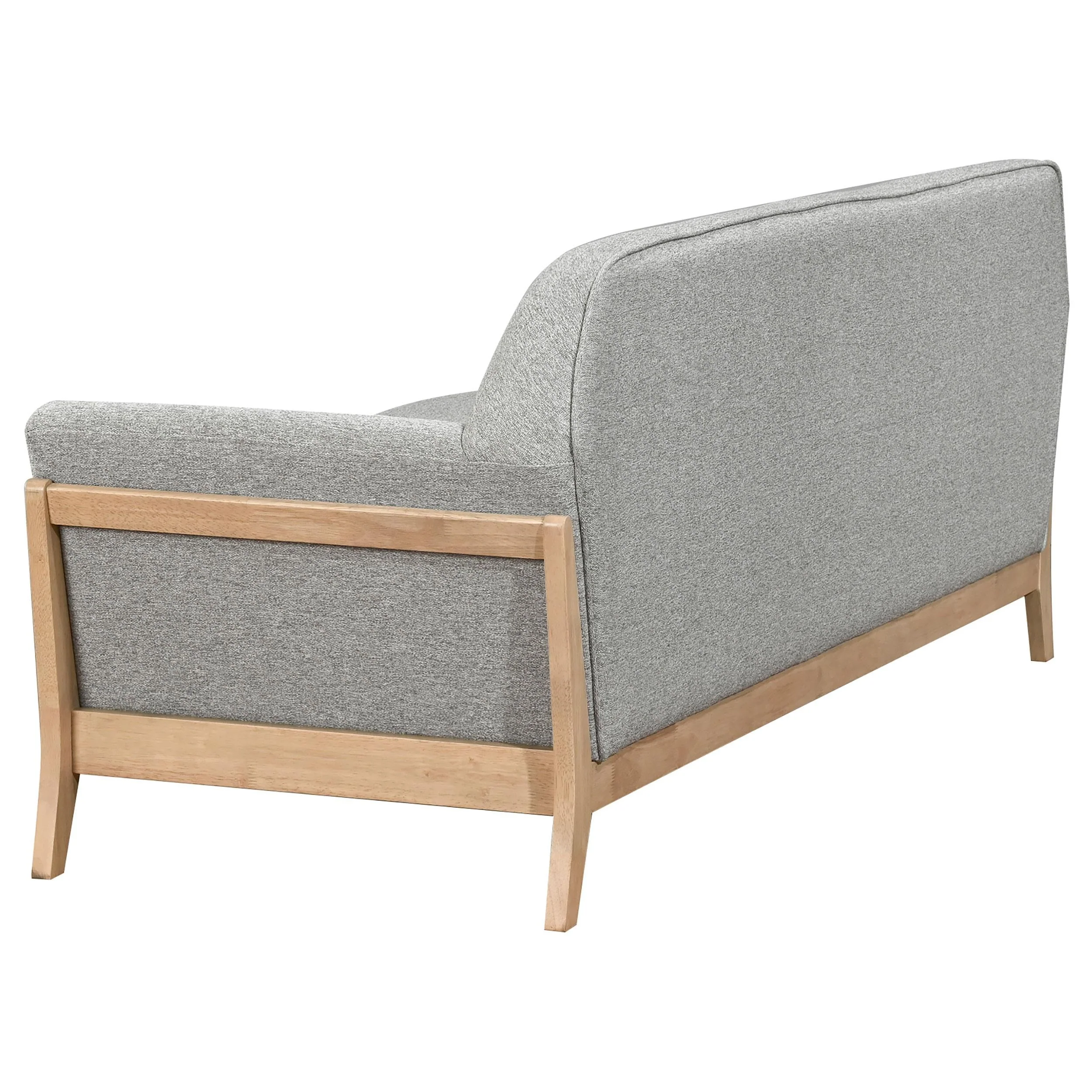 Vaughn 3-piece Fabric Upholstered Flared Arm Sofa Set Grey - Image 5
