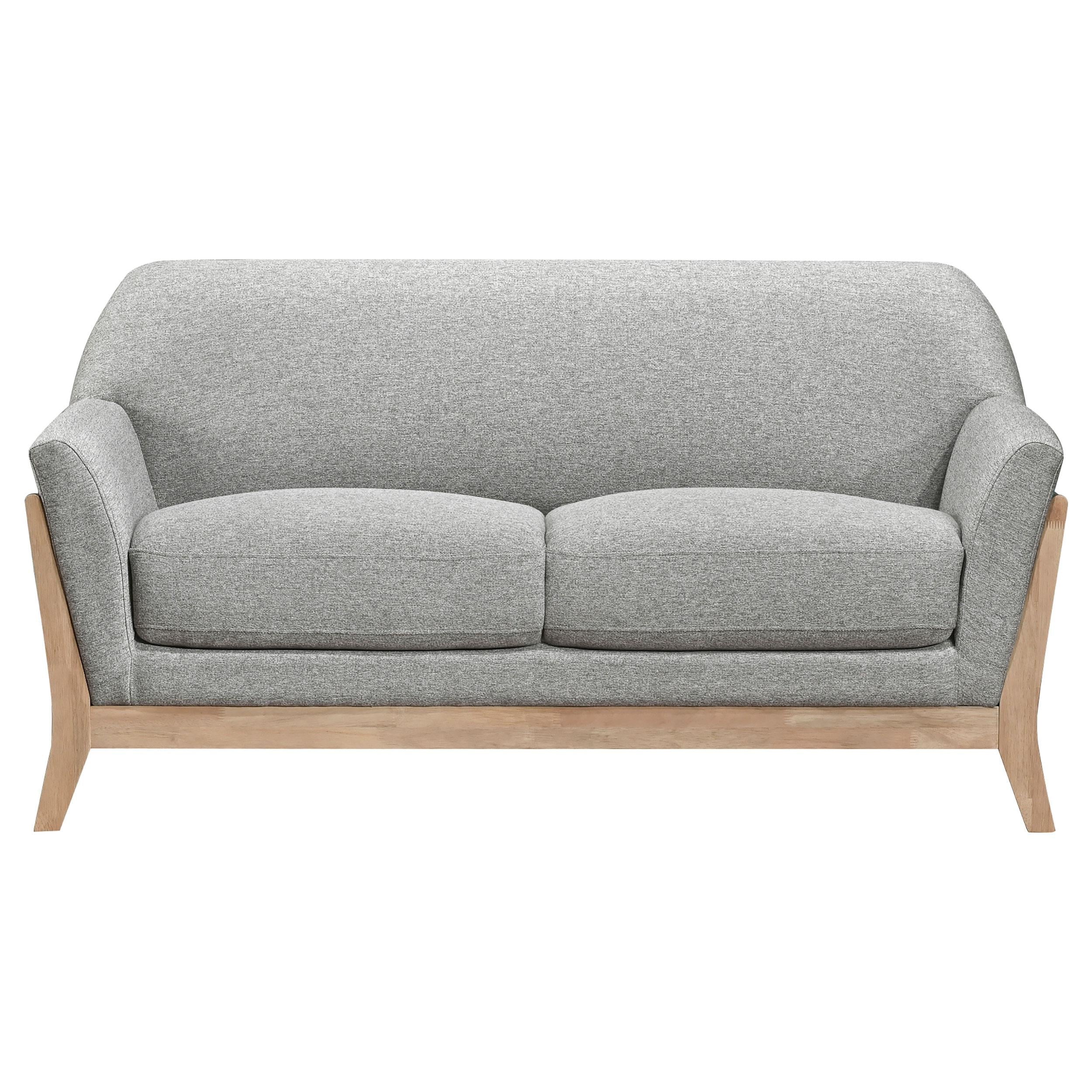 Vaughn 3-piece Fabric Upholstered Flared Arm Sofa Set Grey - Image 8