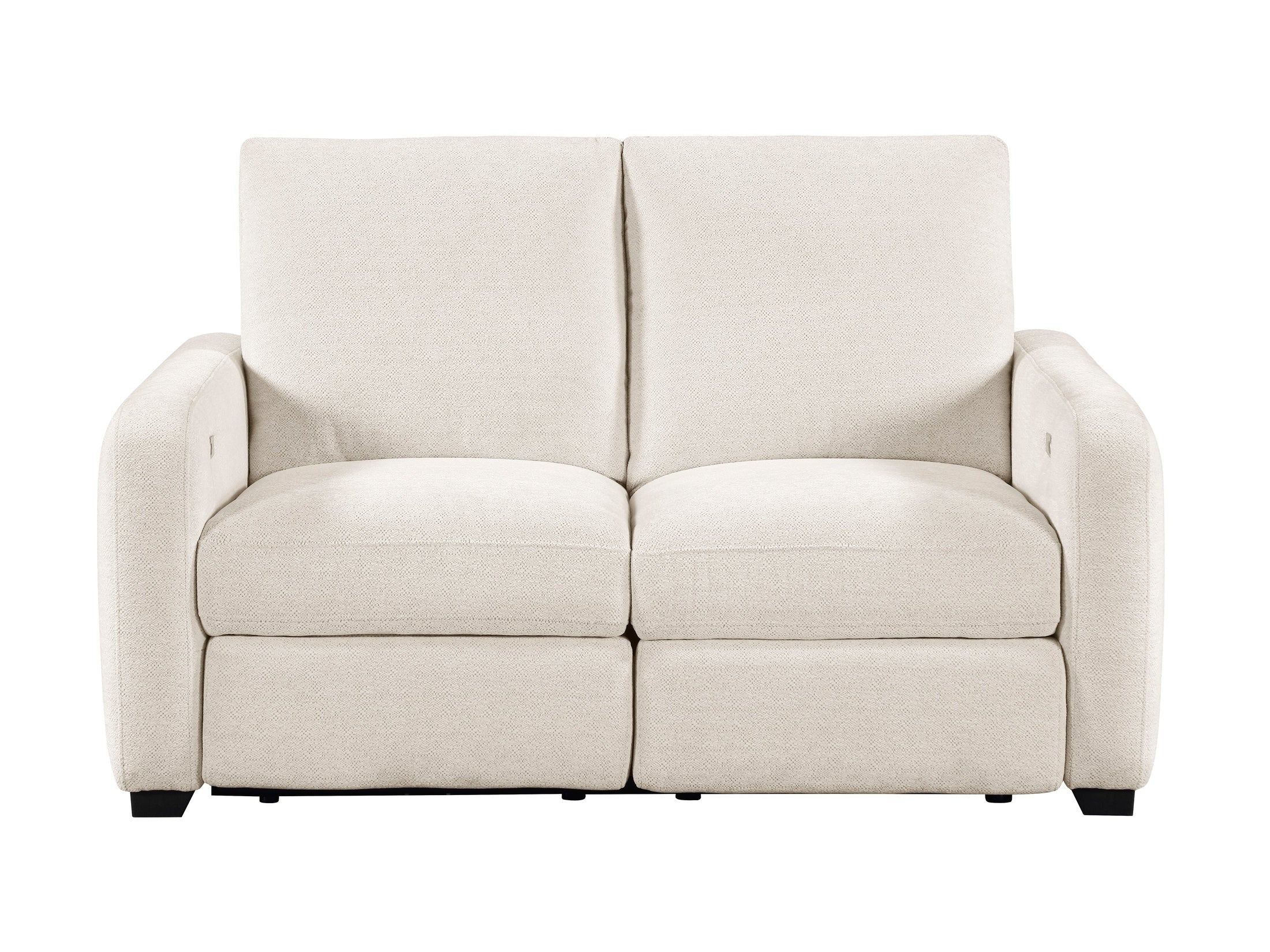 Vera Beige Power Double Reclining Loveseat