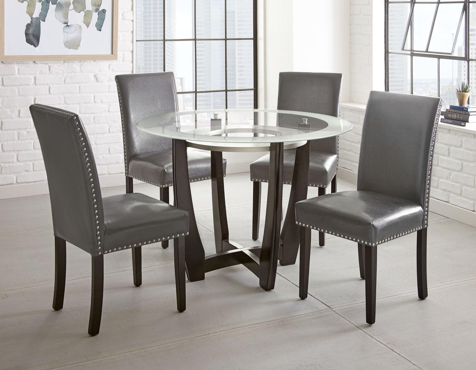 Verano Black PU Side Chair, Set of 2 - Image 4
