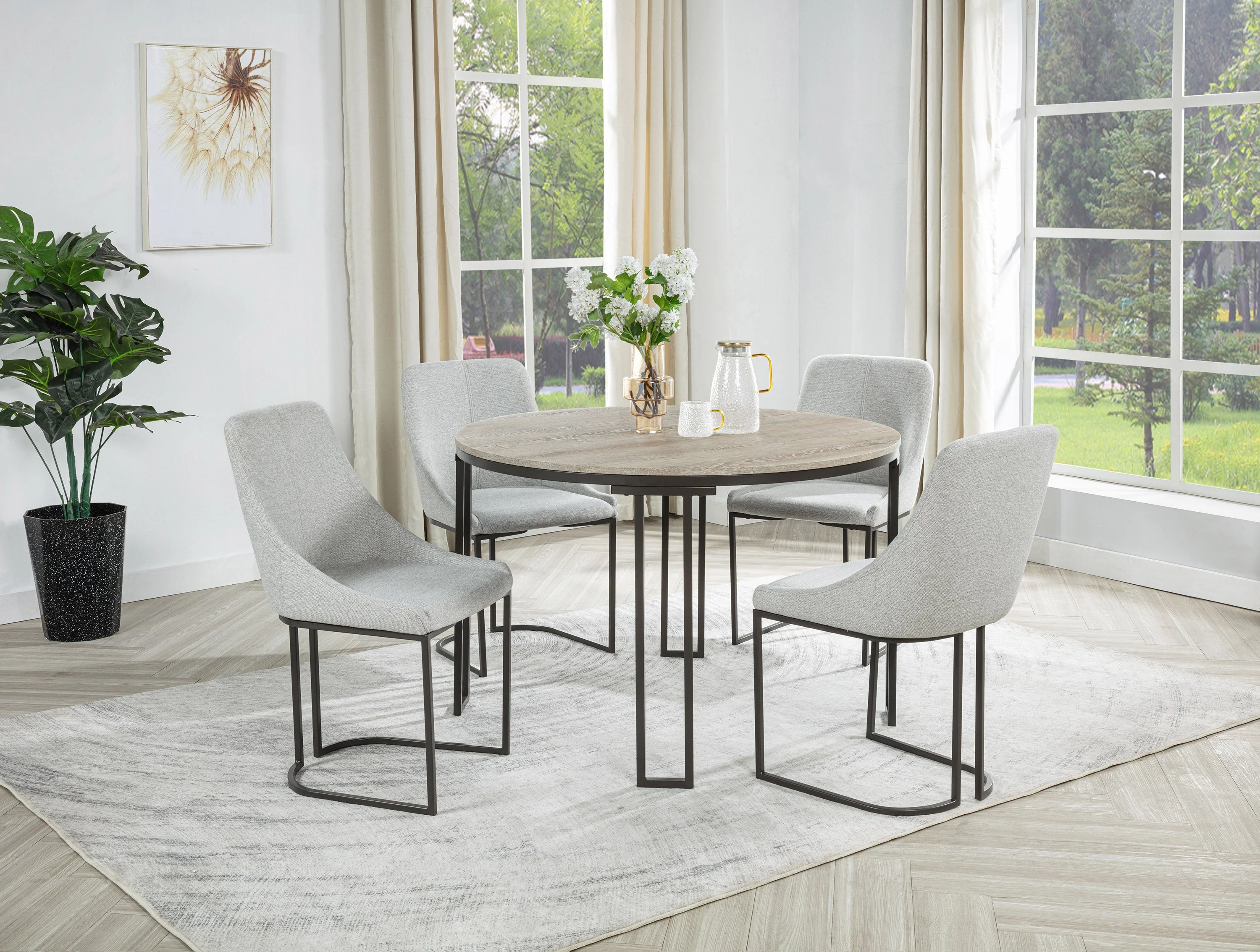 Verano Woodgrain Round Dining Table - Image 3