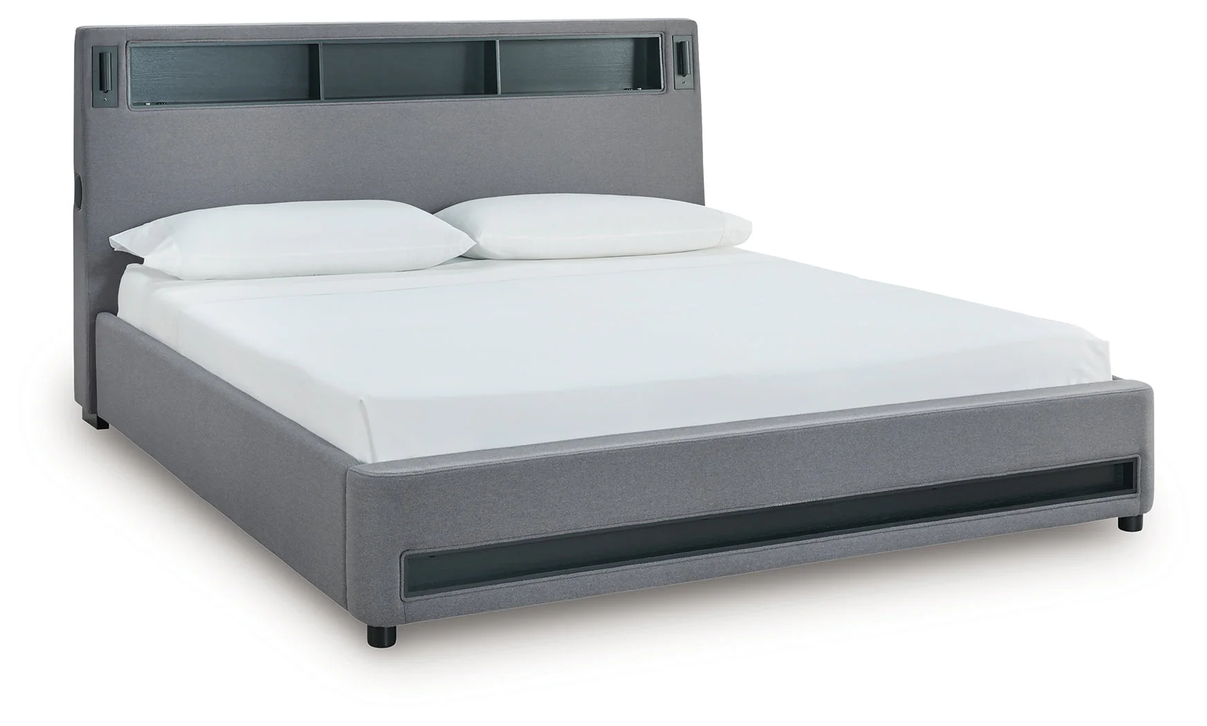 Verishaw Gray Queen Upholstered Bed - Image 5