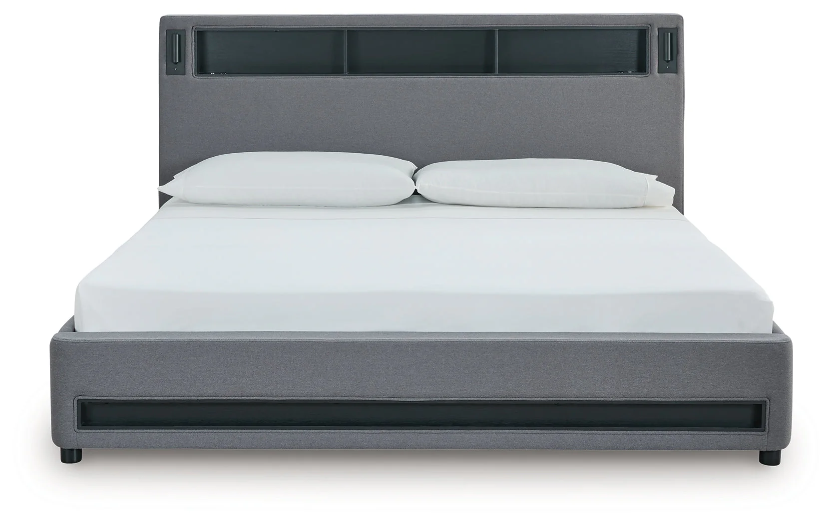 Verishaw Gray Queen Upholstered Bed - Image 9