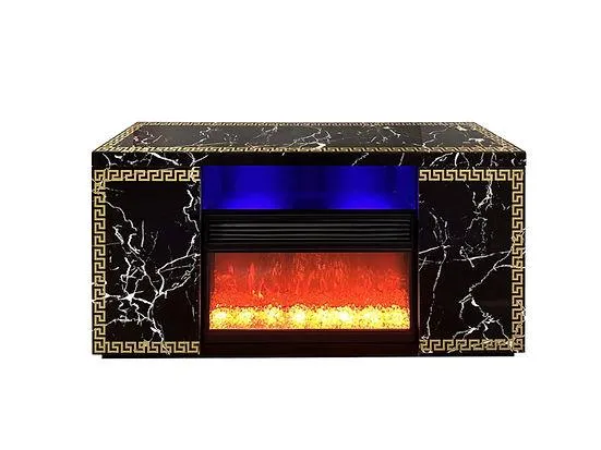 Versa Black TV Stand with Fireplace - Image 4