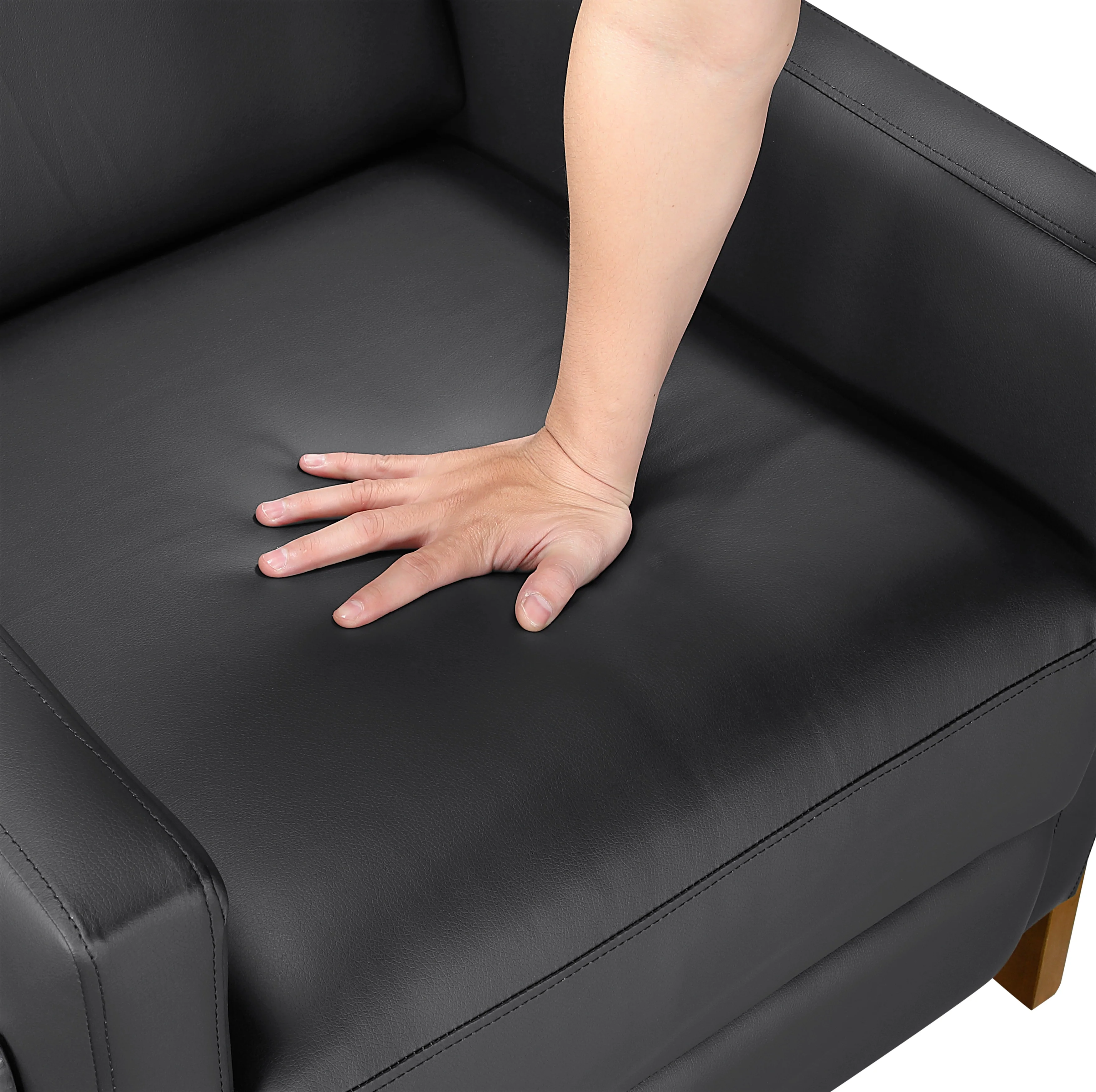 Verve Black Push Back Reclining Chair - Image 7