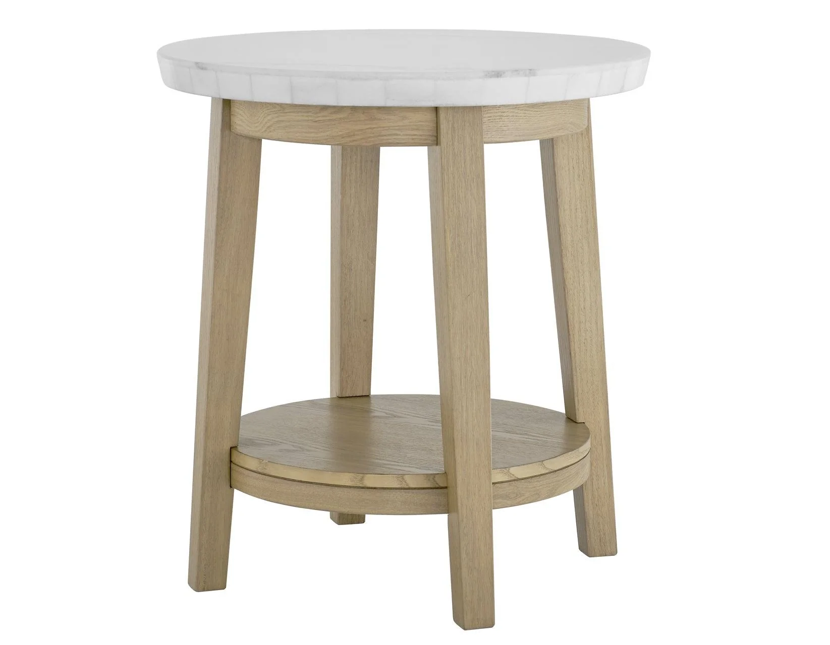 Vida 22″ Round White Marble Top End Table - Image 4