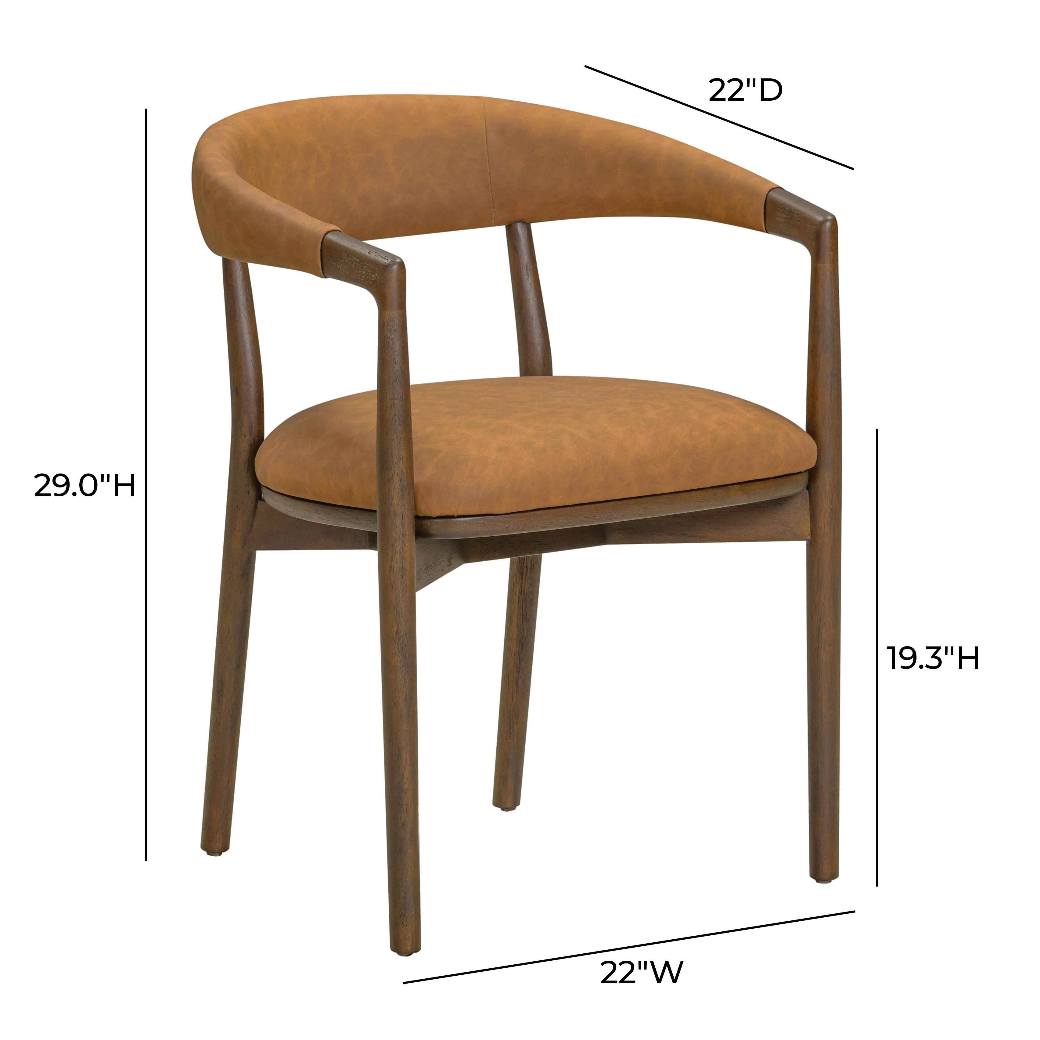 Vina Vegan Leather Dining Chair - Image 7