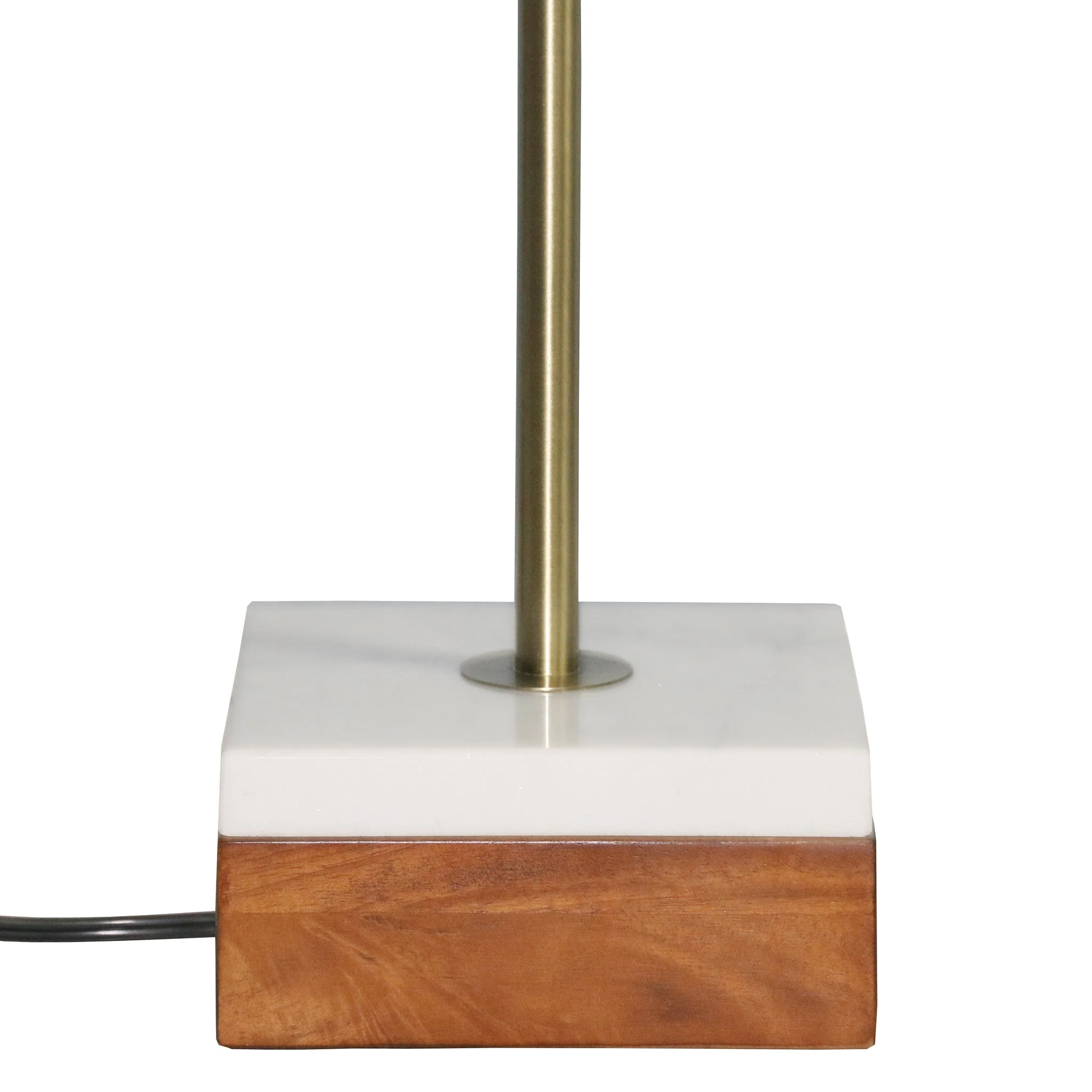 Viora Marble Base Floor Lamp - Dark Brown and White - Image 4