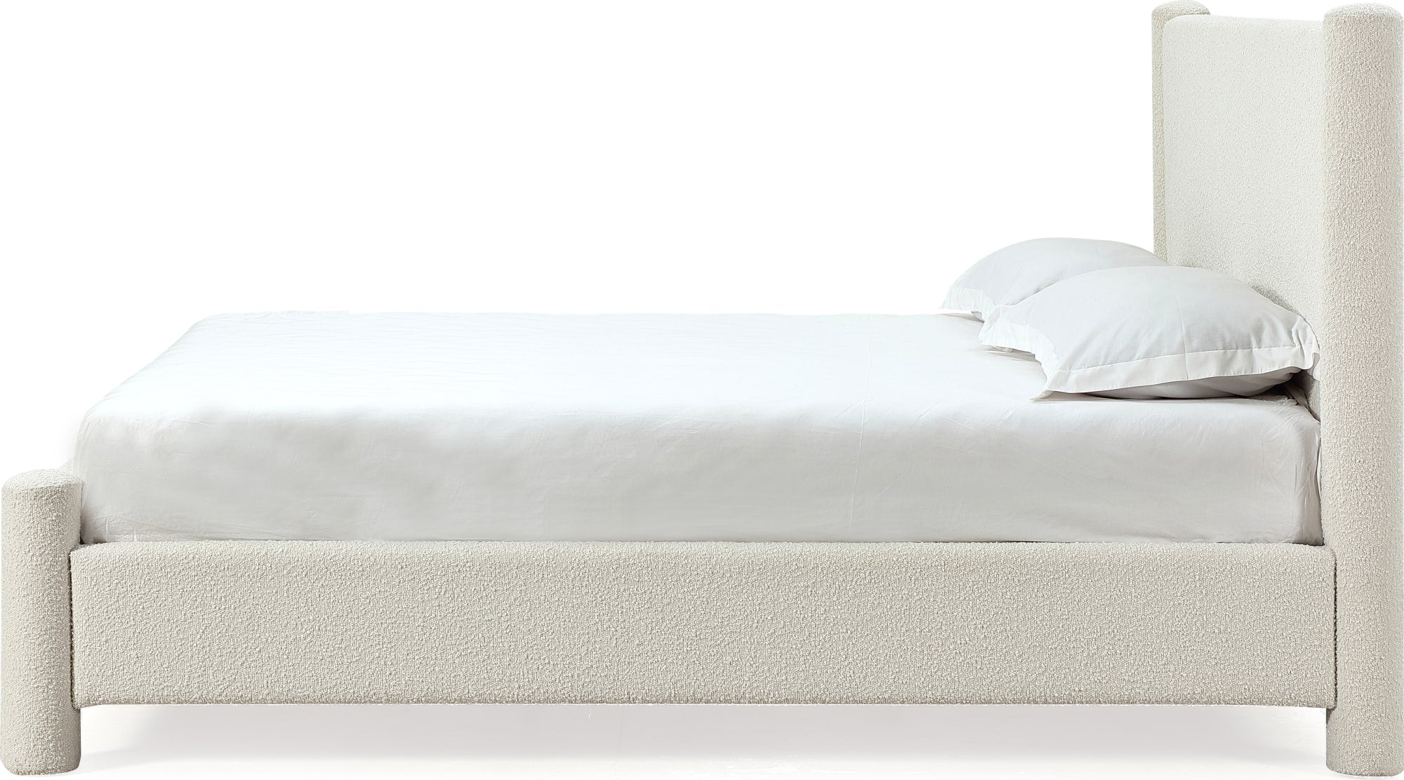 Virgil Burke Cottage Cheese California King Upholstered Platform Bed - Image 7