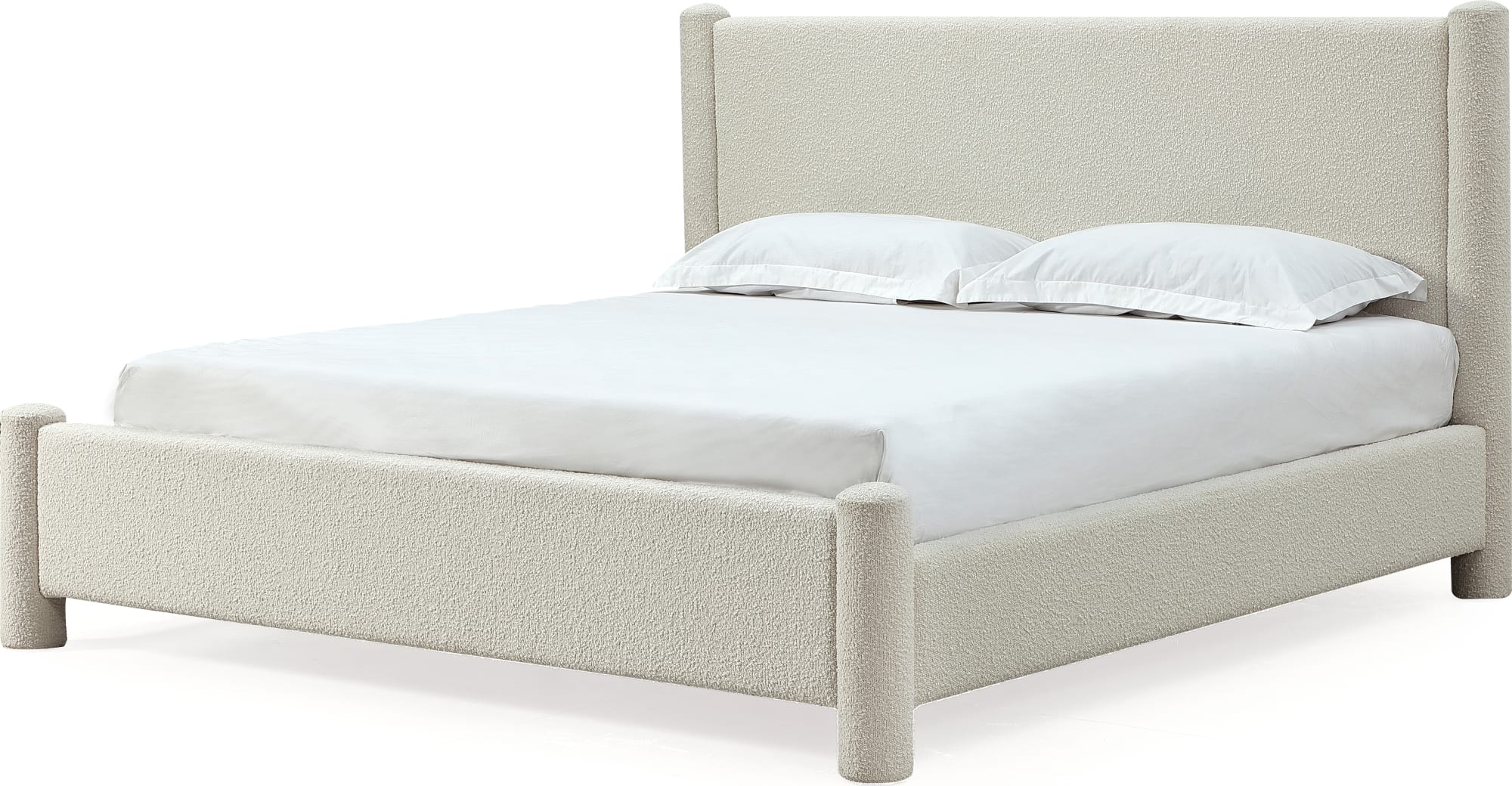 Virgil Burke Cottage Cheese Full Upholstered Platform Bed - Image 6