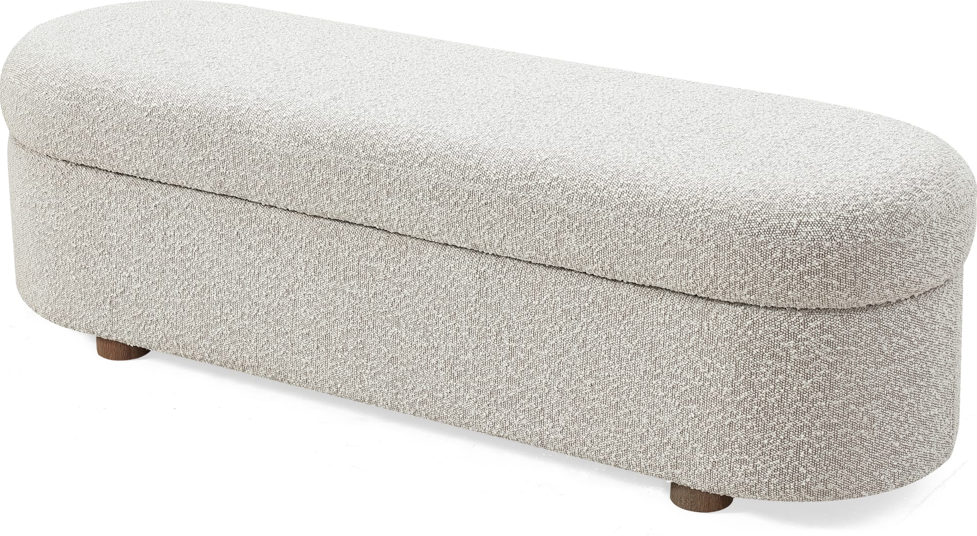 Virgil Kiki Cotton Ball Upholstered Hinged Storage Bench - Image 5