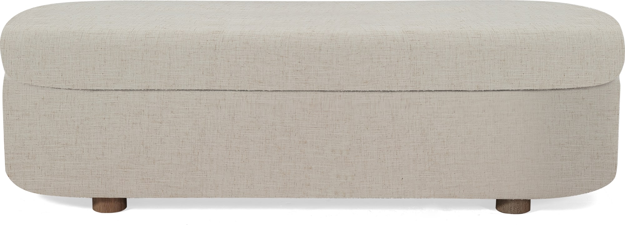 Virgil Kiki Whipped Honey Upholstered Storage Bench - Image 2