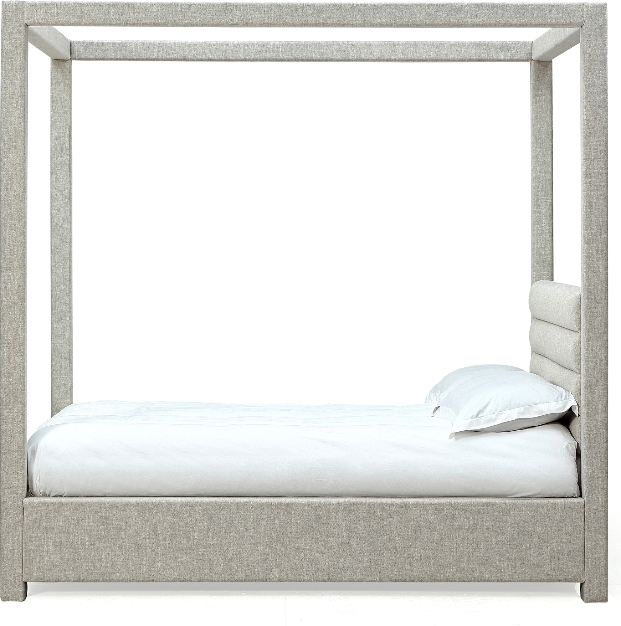 Virgil Rockford Turtle Dove King Upholstered Canopy Bed - Image 8