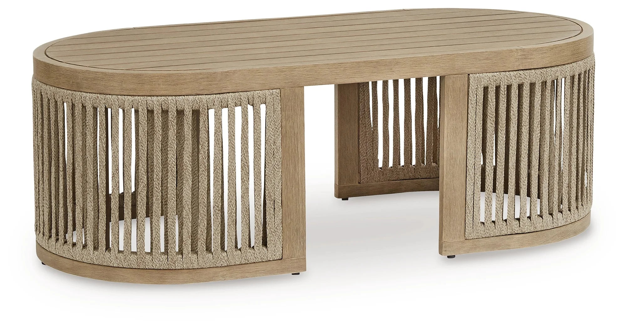 Vision Lane Beige Outdoor Coffee Table - Image 2