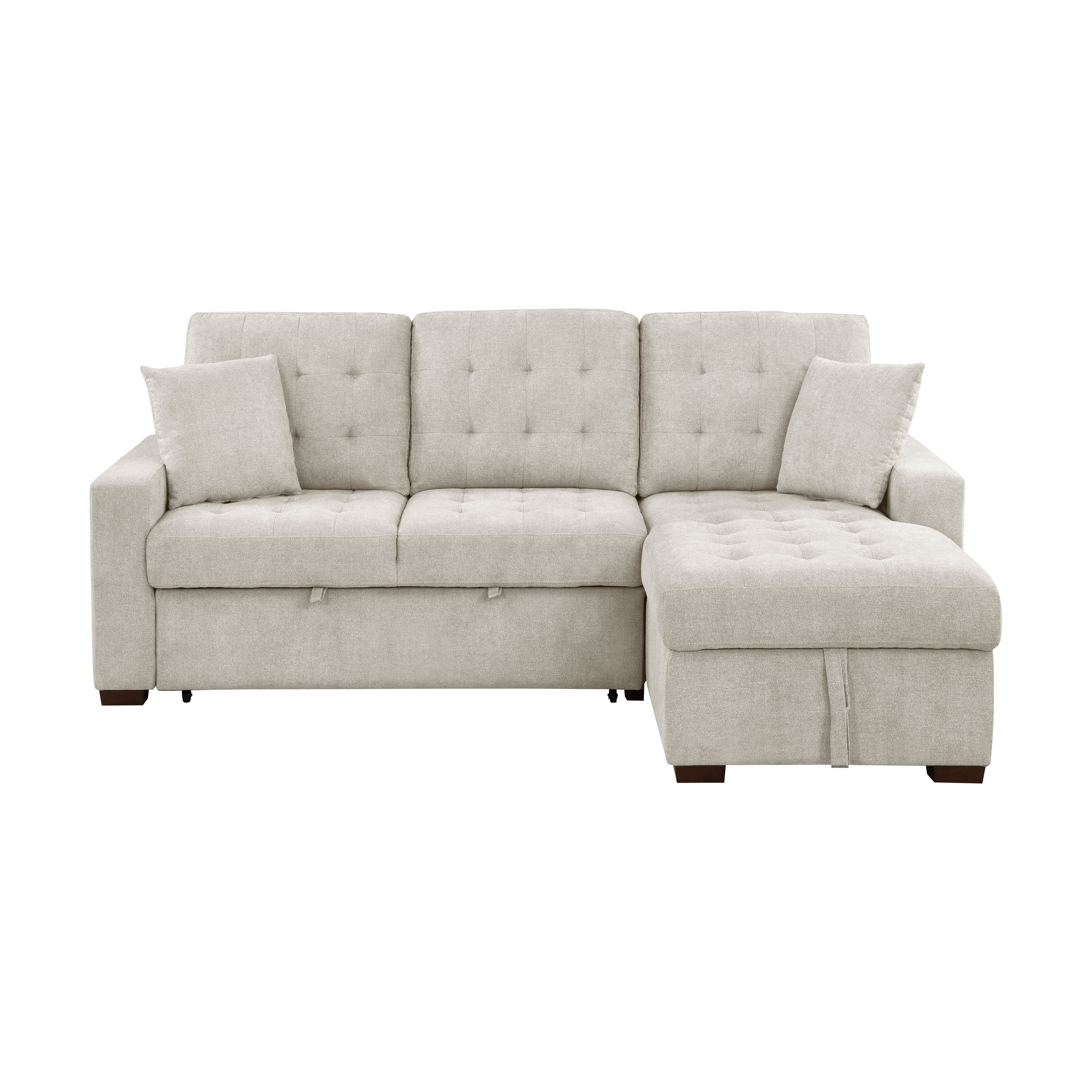 Waitsfield Sand 2-Piece Sectional with Right Chaise, Pull-out Bed and Hidden Storage - Image 2
