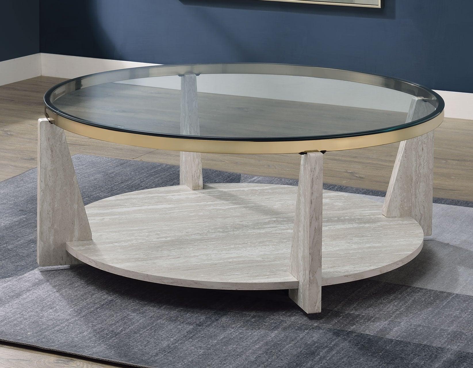 Wanda 3-Piece Glass Top Table Set (Castered Coffee Table & 2 End Tables) - Image 2