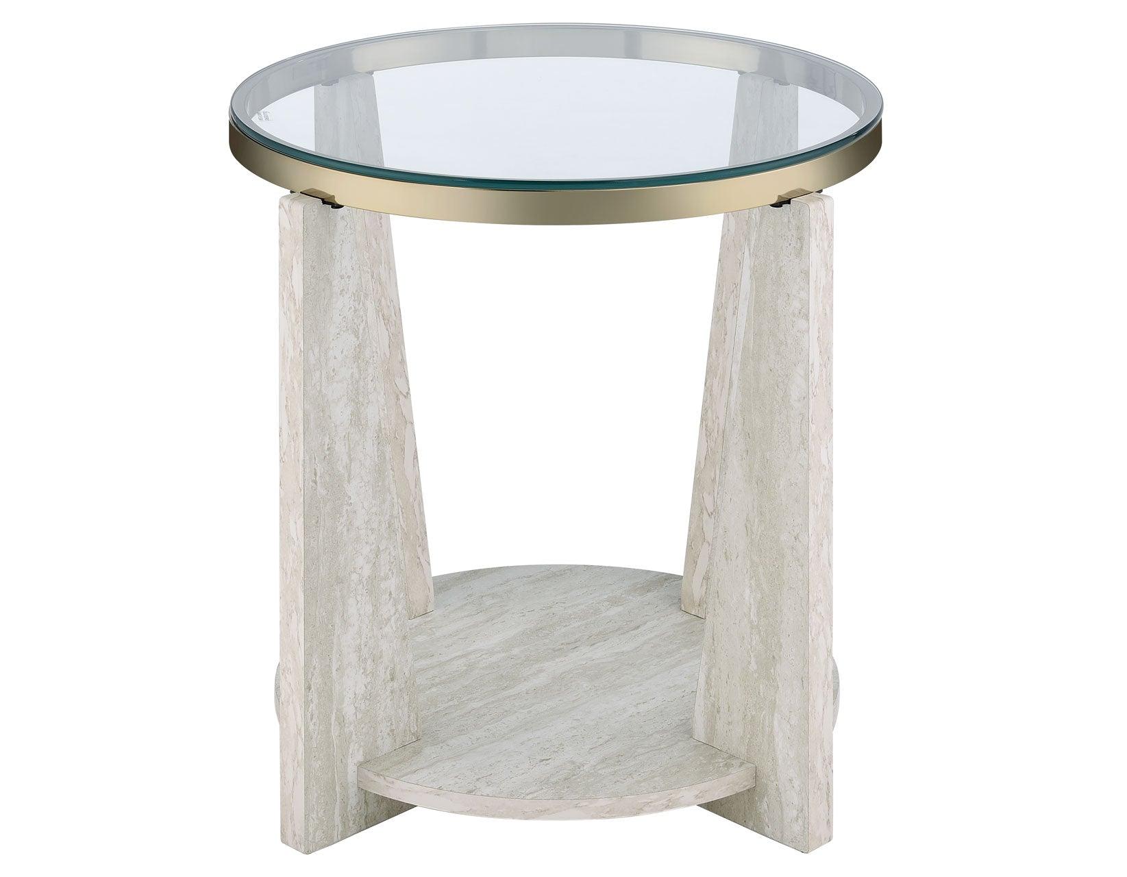 Wanda Round Glass Top End Table - Image 4