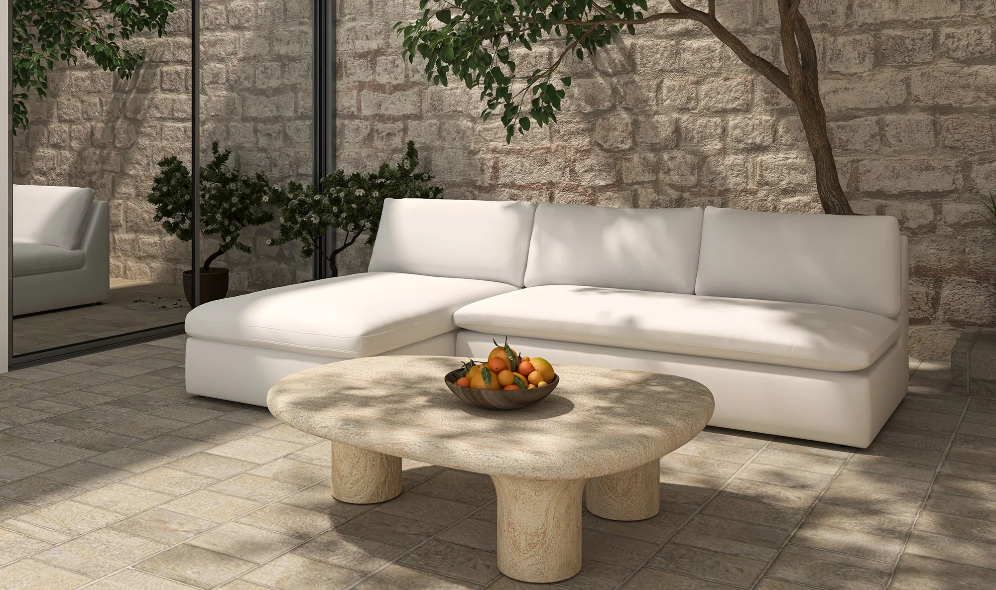 Warby Outdoor Coffee Table beige - Image 11