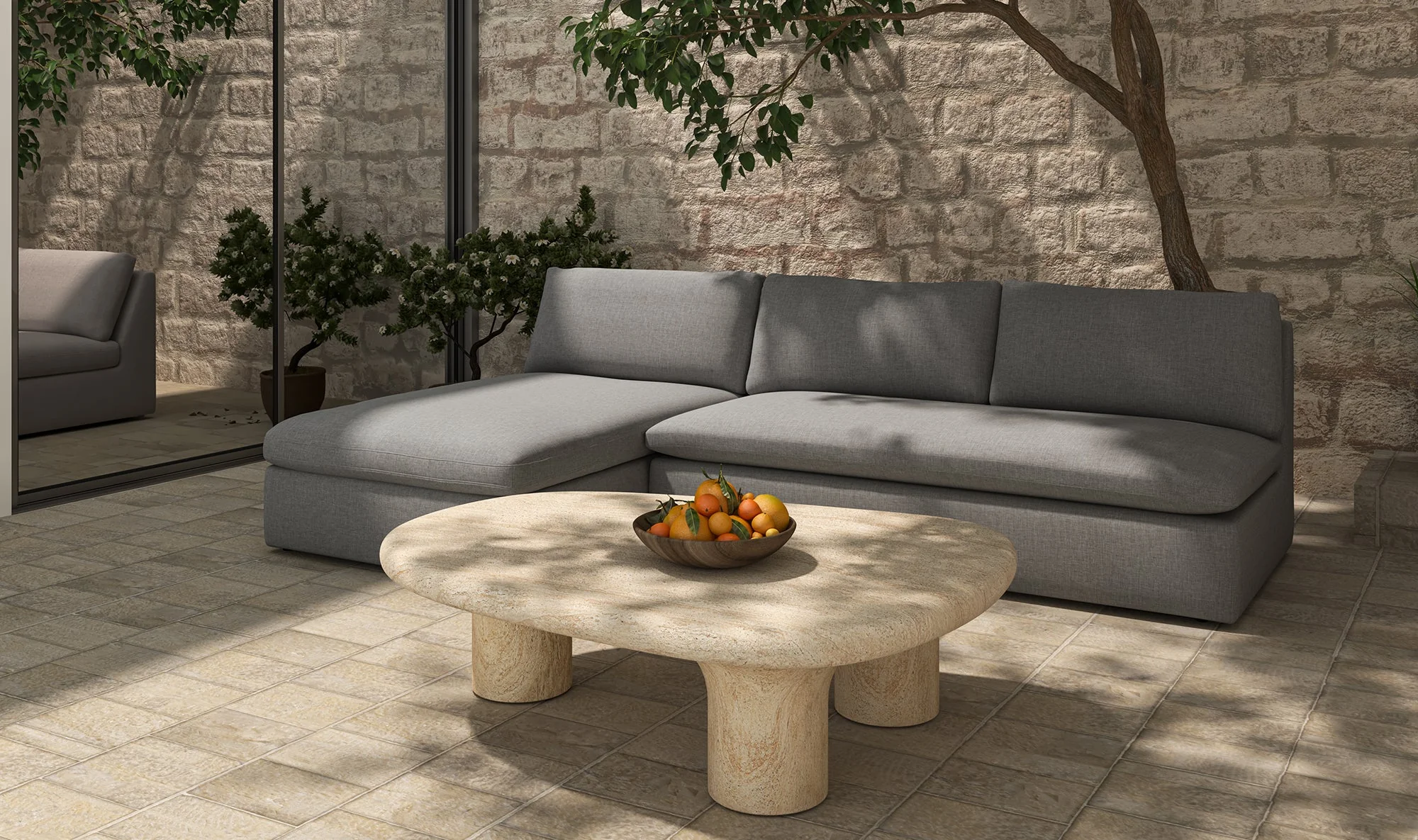 Warby Outdoor Coffee Table beige - Image 7