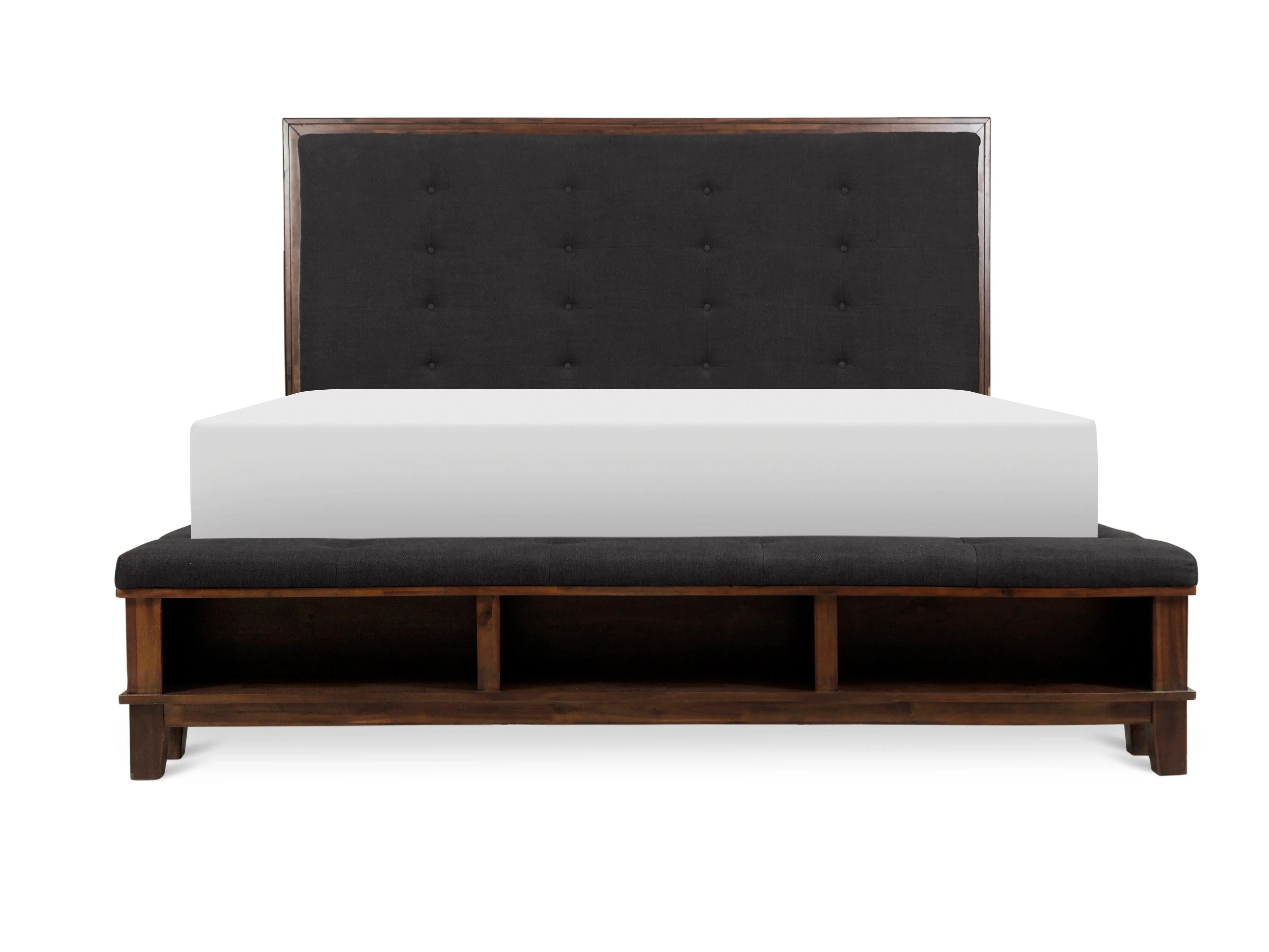 Watson Brown King Upholstered Storage Panel Bed - Image 3