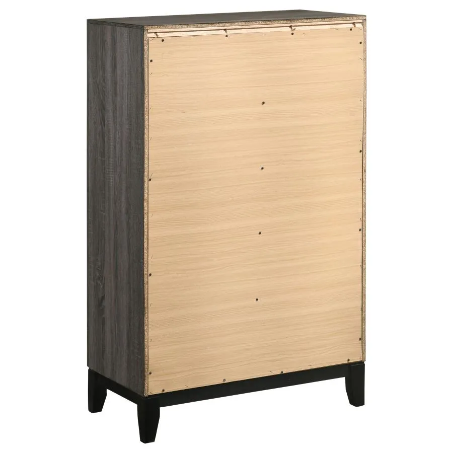 Watson Gray Oak/Black 5-Piece Eastern King Bedroom Set - Image 12
