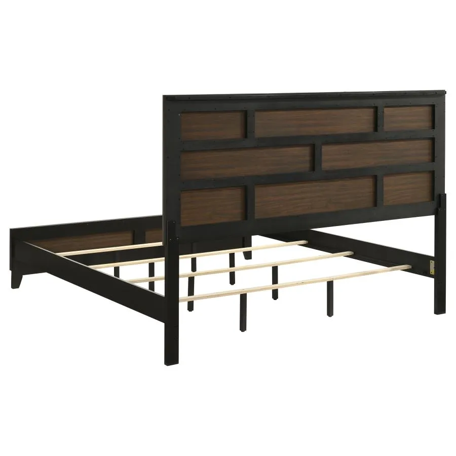 Watson Gray Oak/Black 5-Piece Eastern King Bedroom Set - Image 4