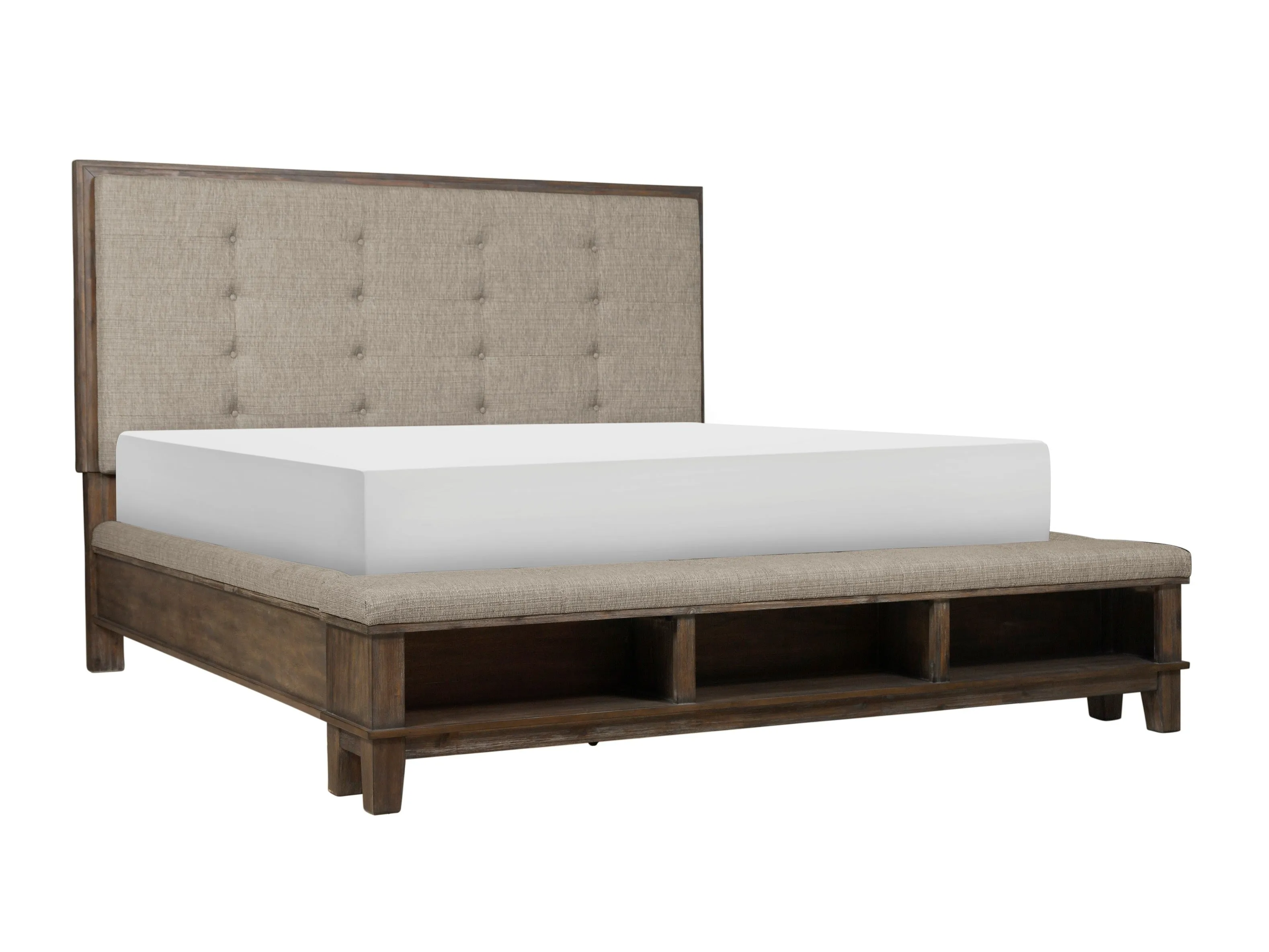 Watson Gray Queen Upholstered Storage Panel Bed - Image 4