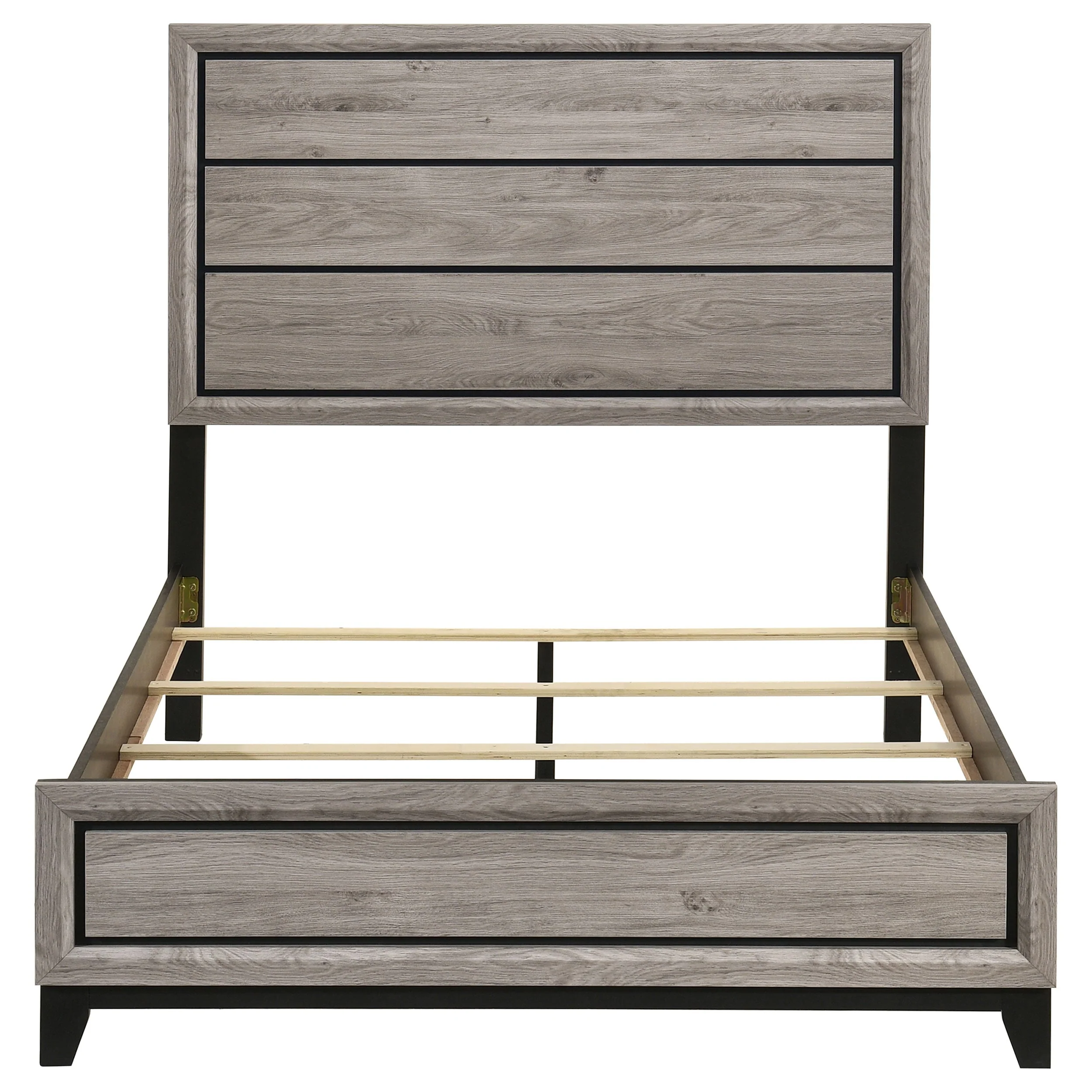 Watson Light Taupe Wood Full Panel Bed - Image 4