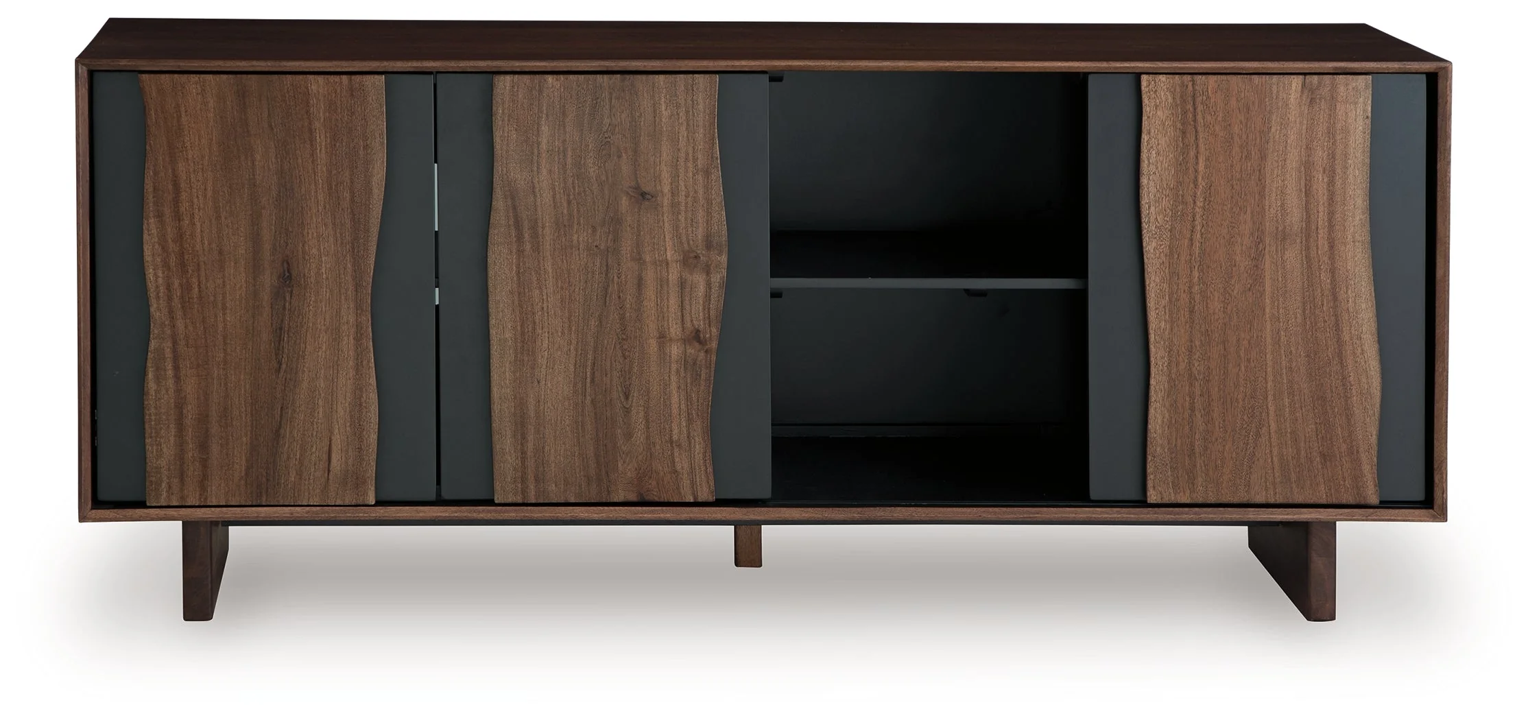Welby Brown/Charcoal Accent Cabinet - Image 4