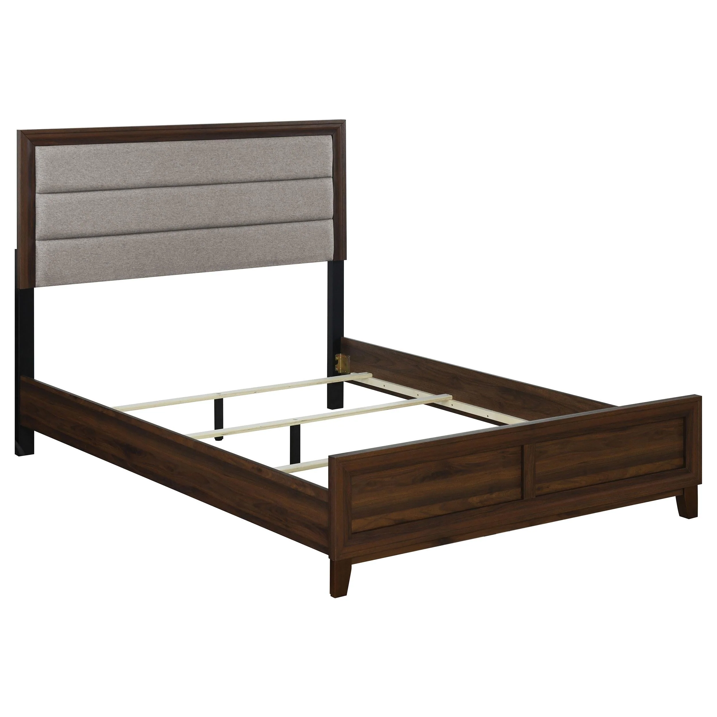 Welsley 50-inch Upholstered California King Bed Walnut - Image 3