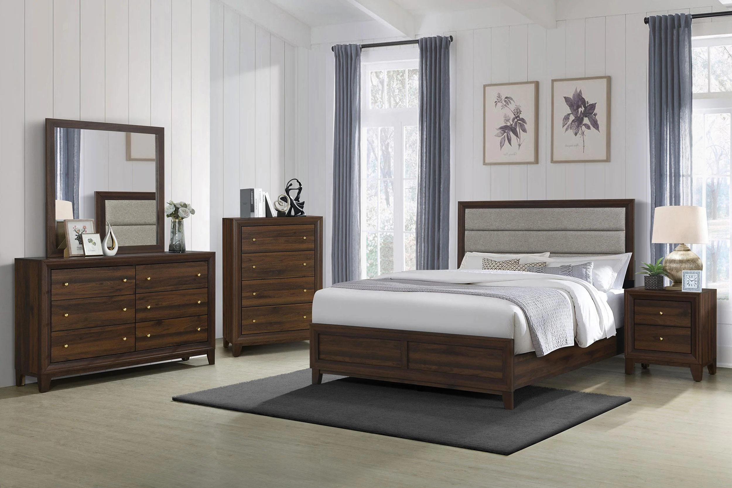 Welsley Walnut 4-drawer Chest of Drawers - Image 12