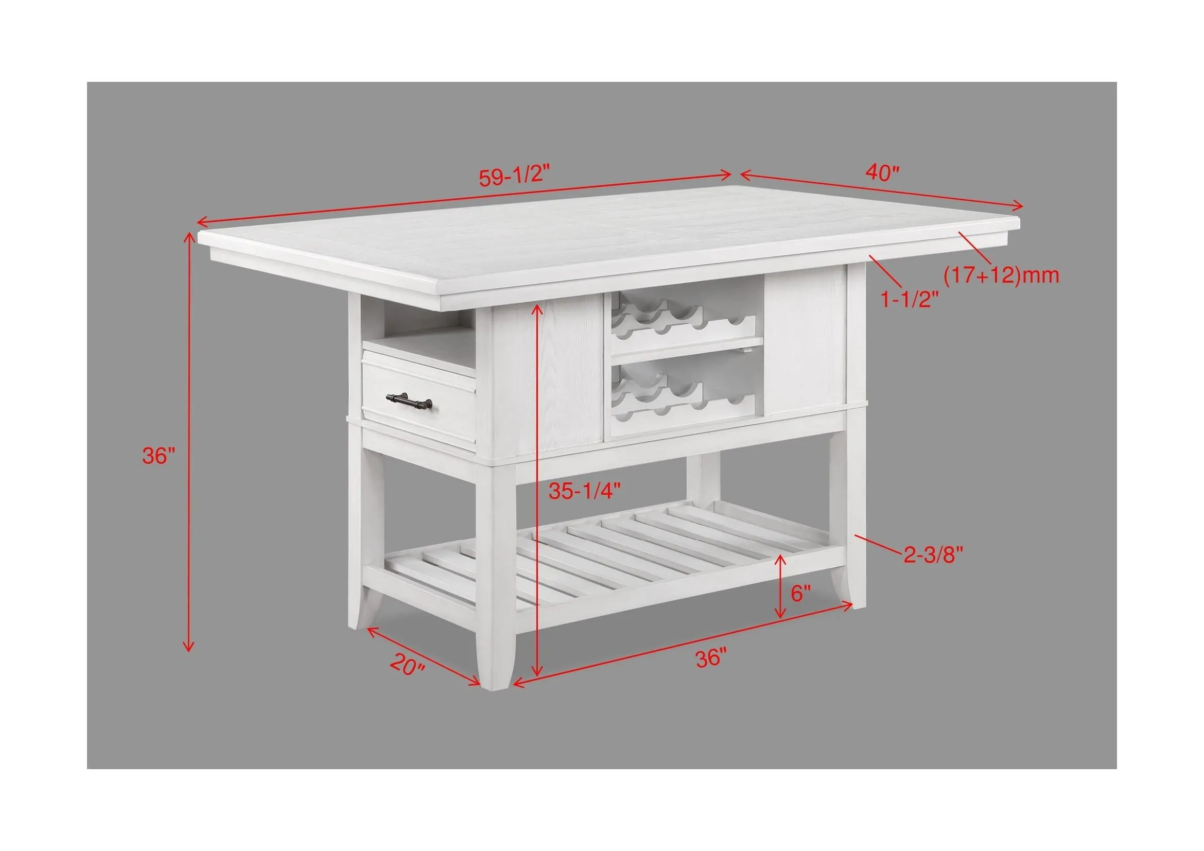 Wendy White Counter Height Dining Set - Image 9