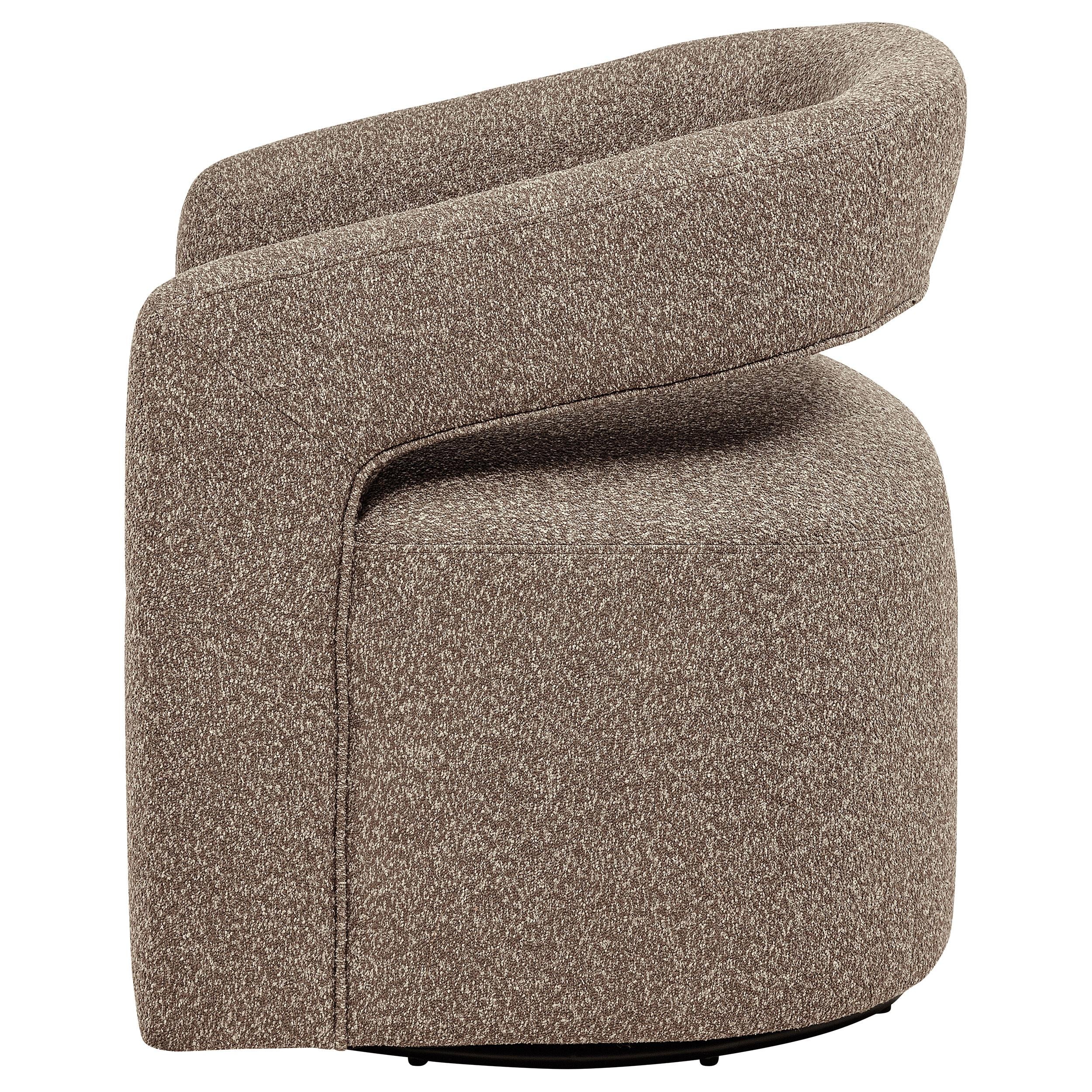 Westhill Rocky Road Boucle Upholstered Swivel Accent Chair - Image 6