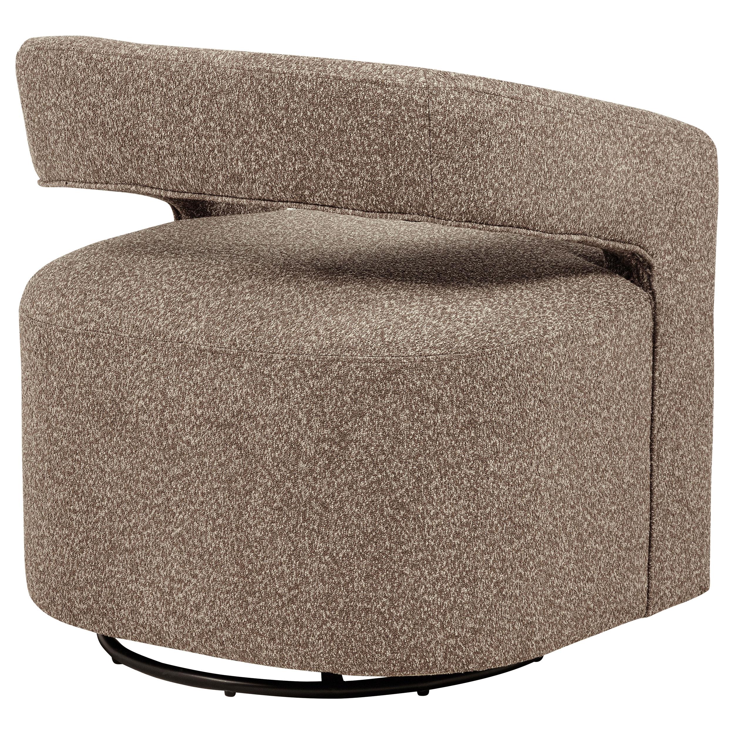 Westhill Rocky Road Boucle Upholstered Swivel Accent Chair - Image 8