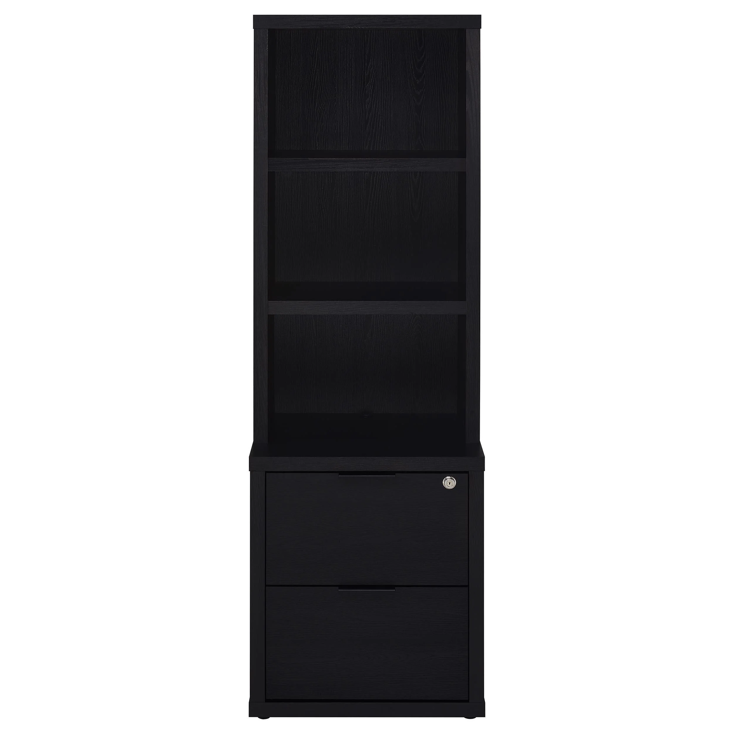 Westpark Black 3-Piece Wall Unit Bookcase Set with USB - Image 4