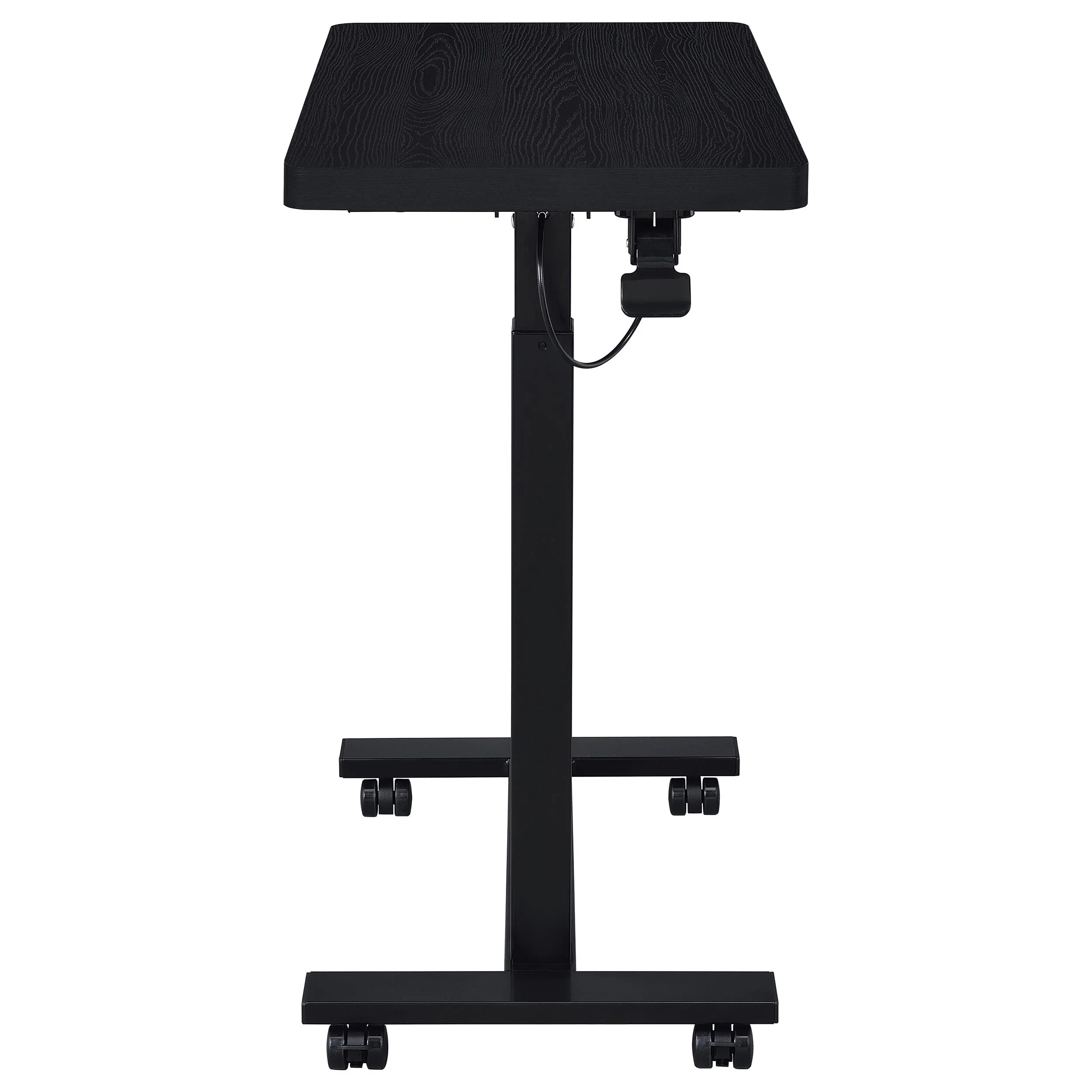 Westpark Black Pneumatic Adjustable C-Shape Side Table with Casters - Image 8